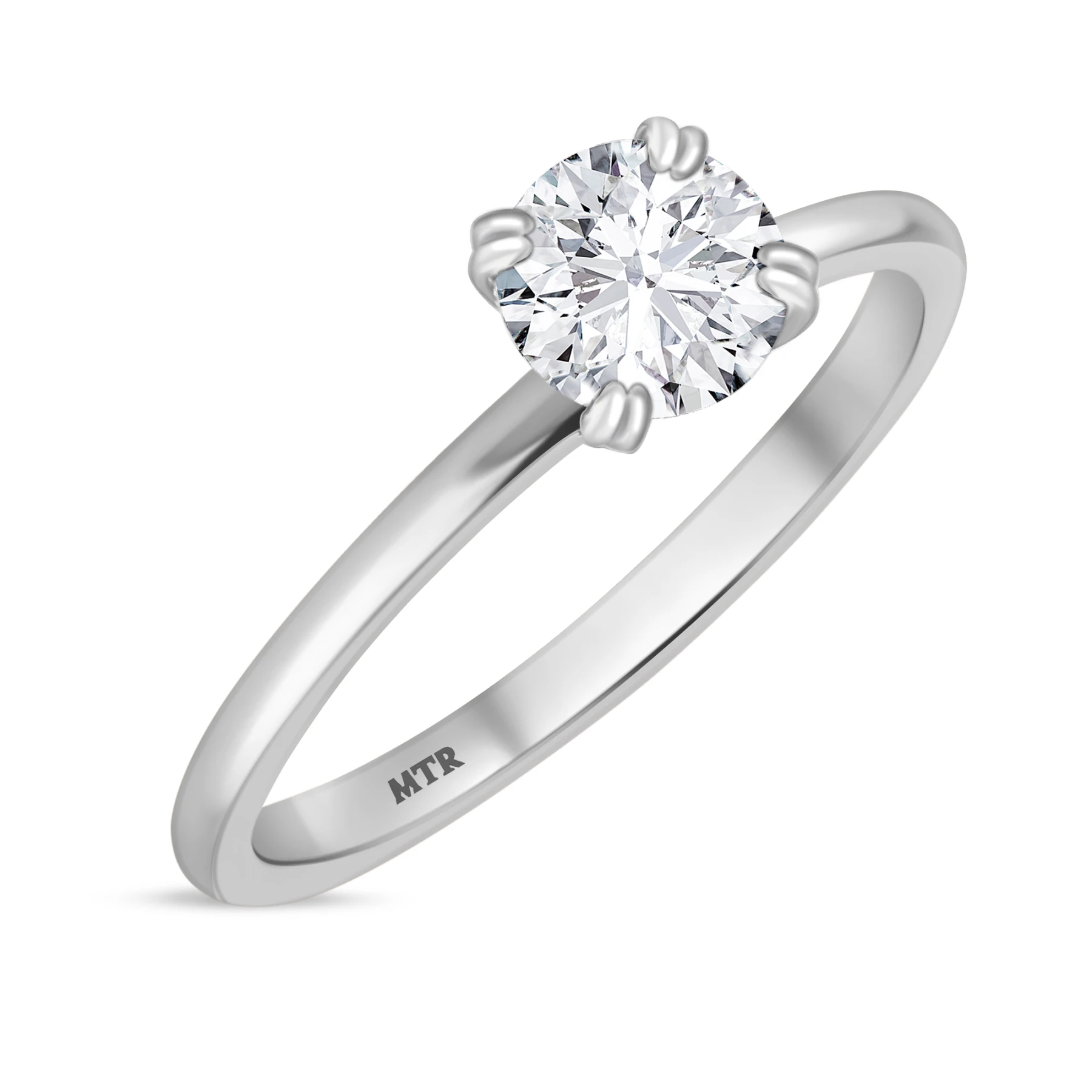 Azareel 3/4 ct tw. Lab Grown Diamond Round Solitaire Engagement Ring Vermeil