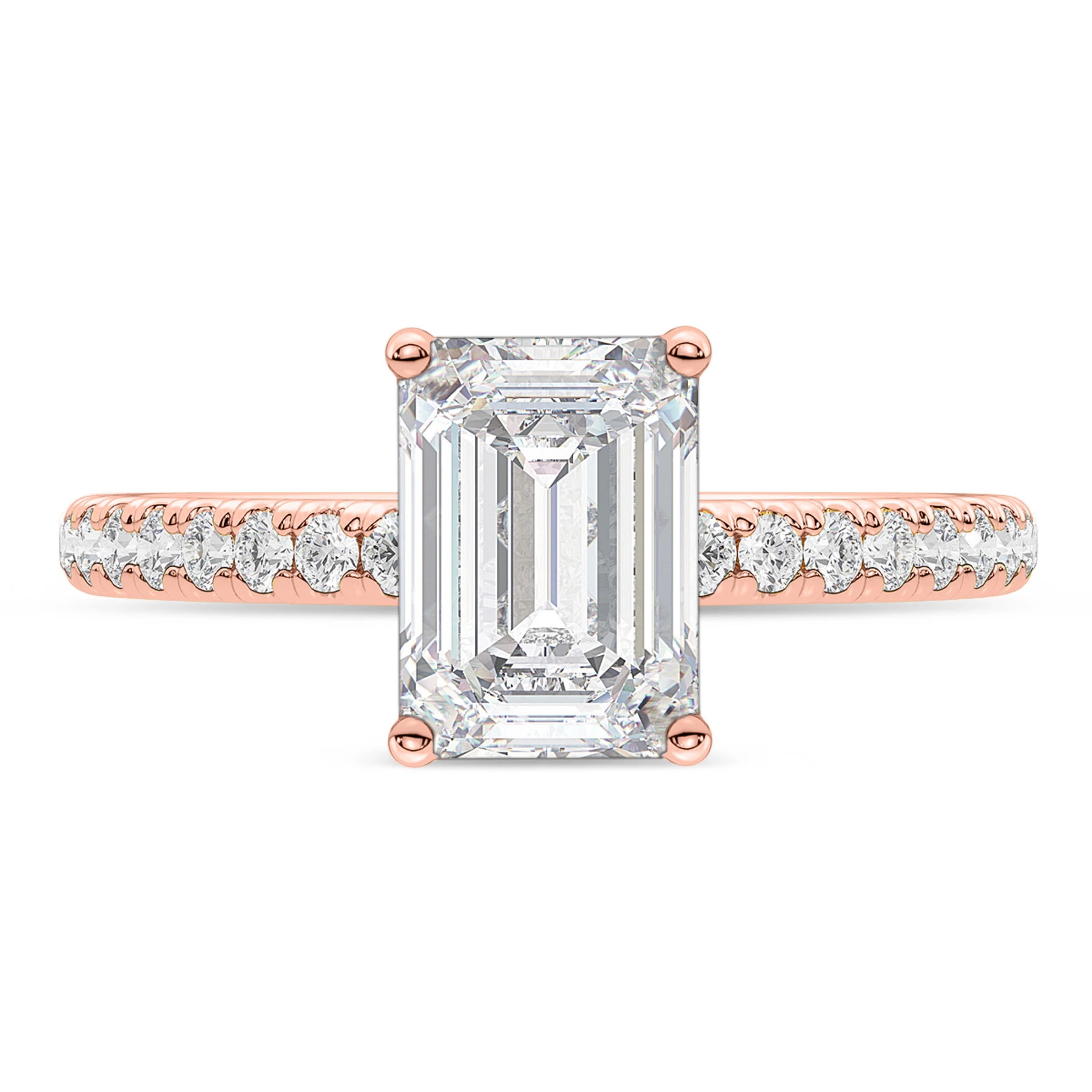 Zaila 3 1/2 ct tw. Lab Grown Diamond Emerald Solitaire Engagement Ring