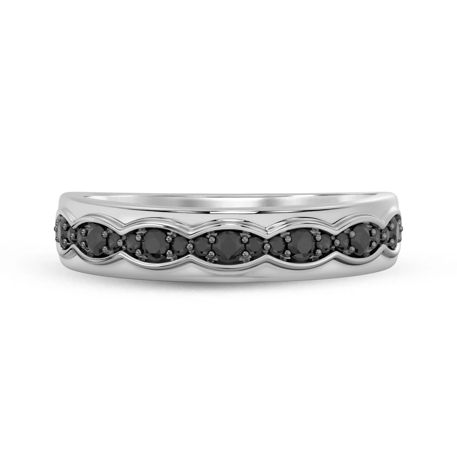 Merola 3/8 ct tw. Black Diamond Mens Band