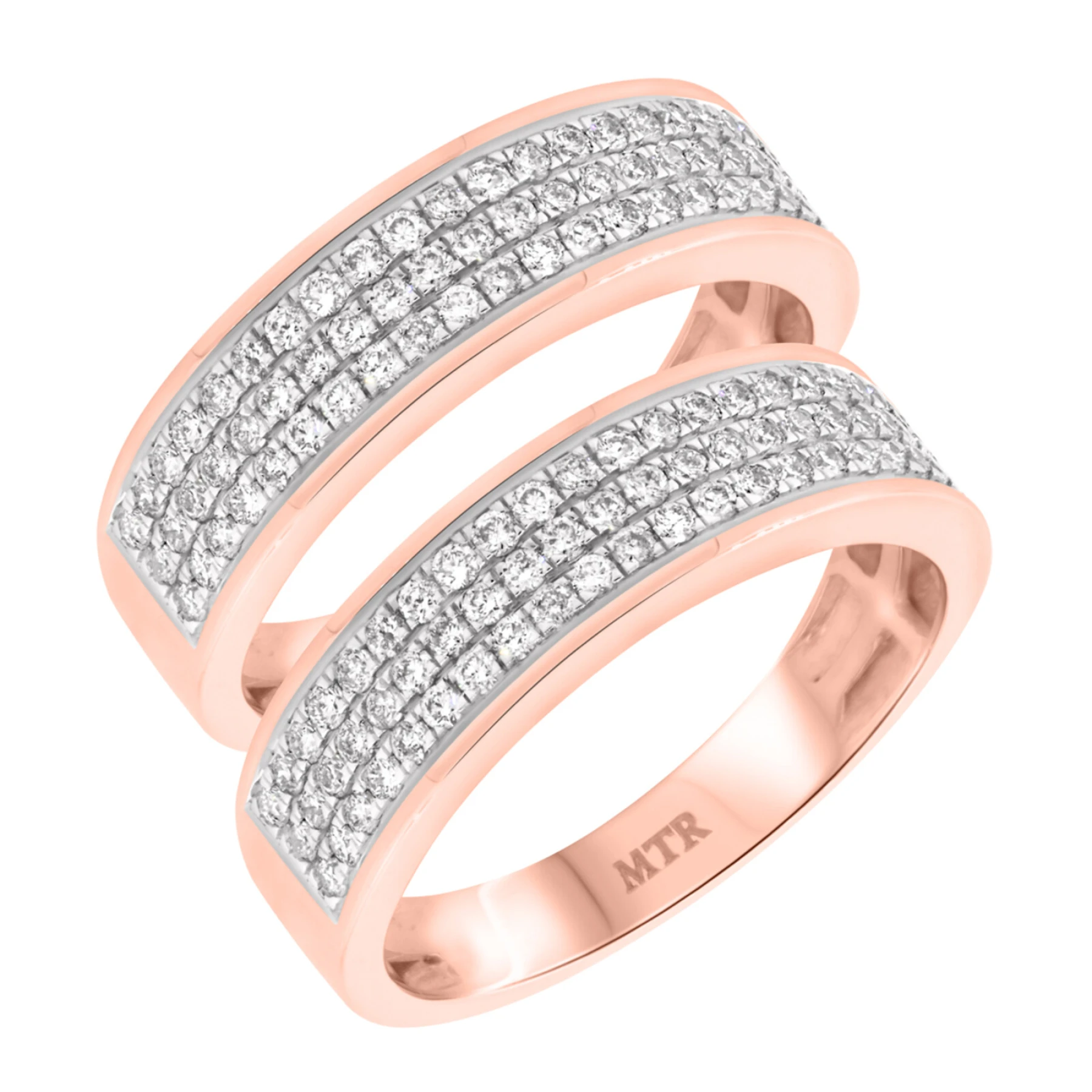 River 1 1/4 ct tw. Diamond Same Sex Mens Band Set
