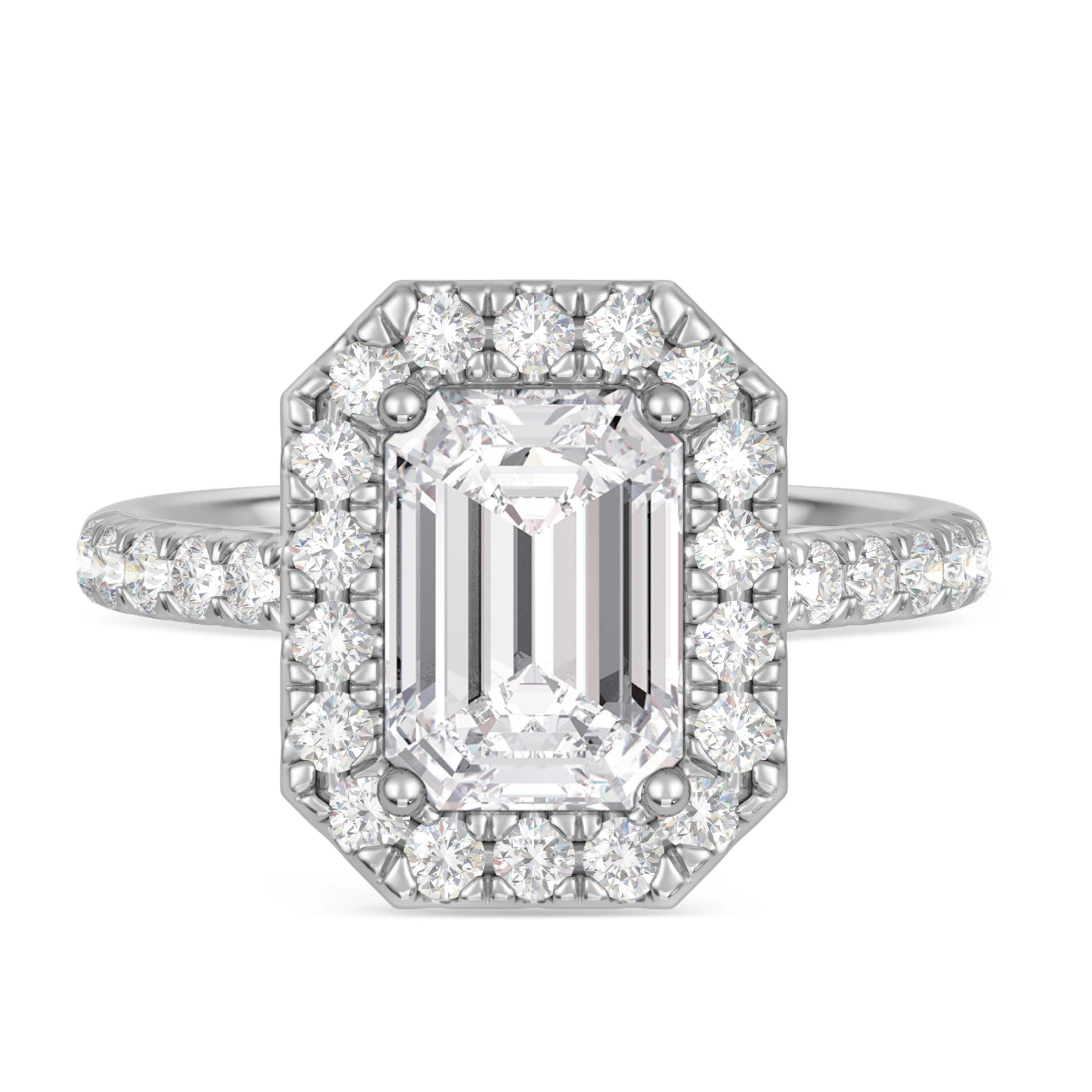 Adeola 3 3/4 ct tw. Lab Grown Diamond Emerald Solitaire Engagement Ring Vermeil