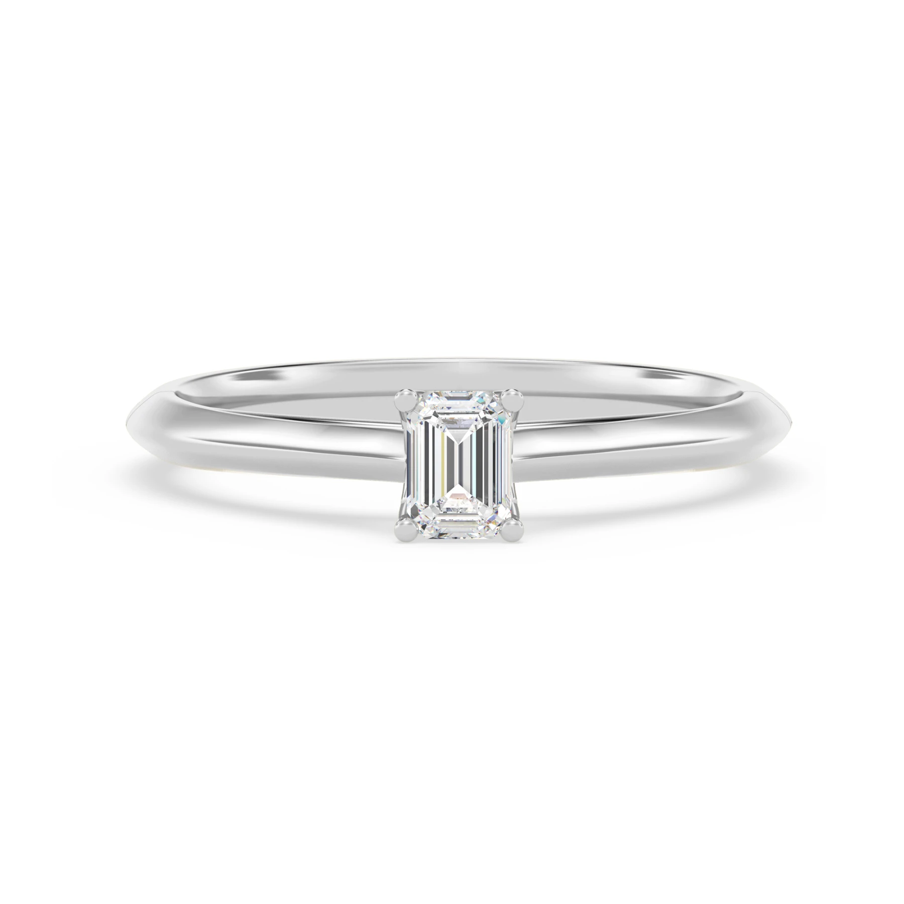 Jena 1/4 ct tw. Lab Grown Diamond Emerald Solitaire Engagement Ring Vermeil
