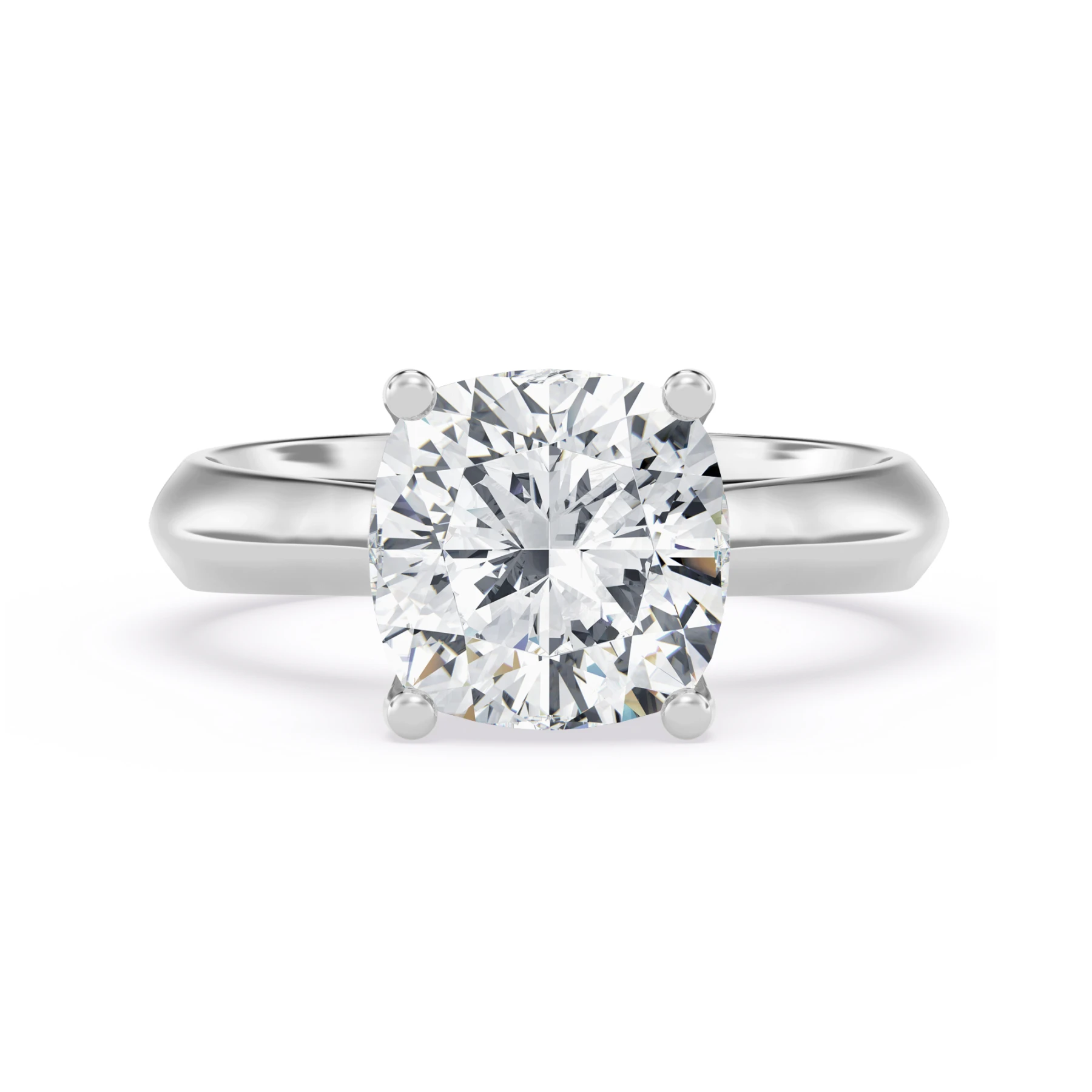Jena 3 ct tw. Lab Grown Diamond Cushion Solitaire Engagement Ring Vermeil
