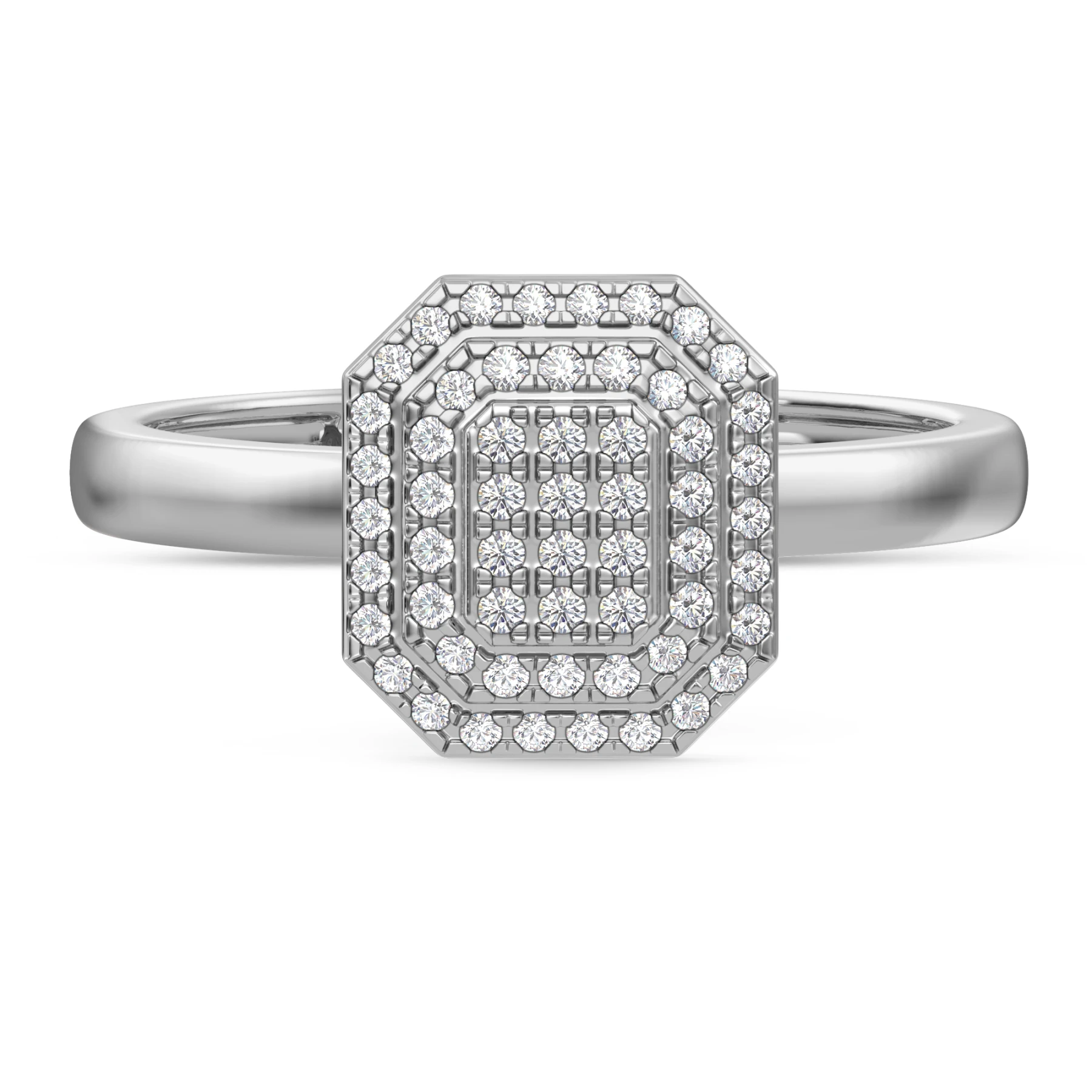 Ignaz 1/5 ct tw. Emerald Cluster Engagement Ring