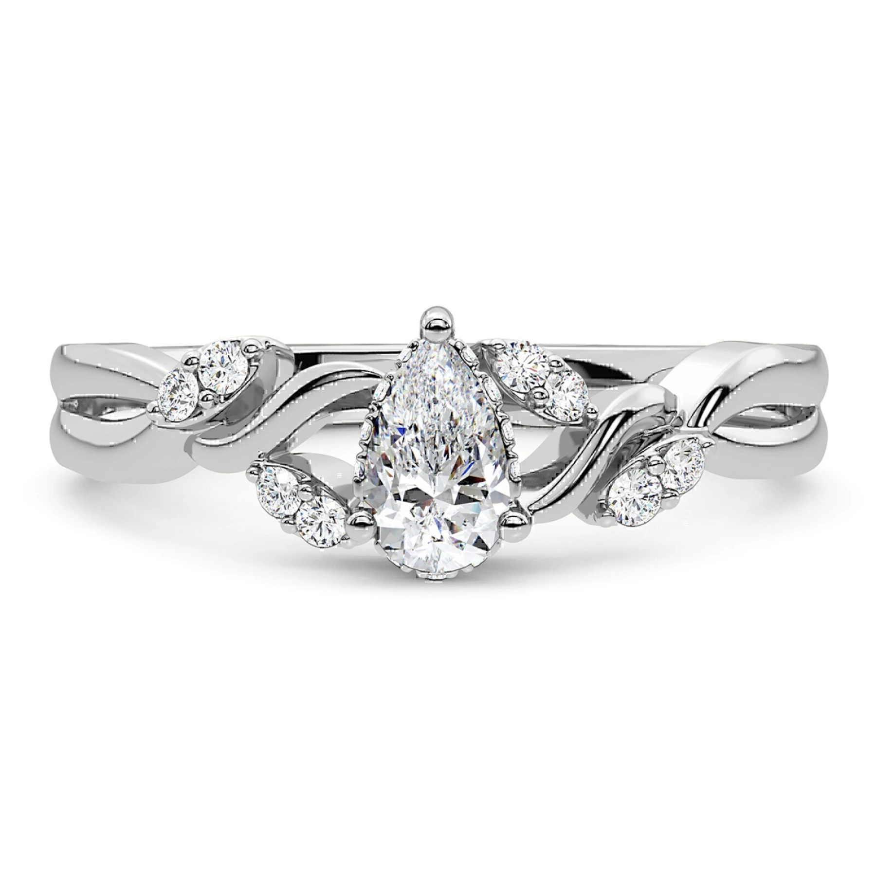 Zelda 7/8 ct tw. Lab Grown Diamond Pear Solitaire Engagement Ring 950 - view 1