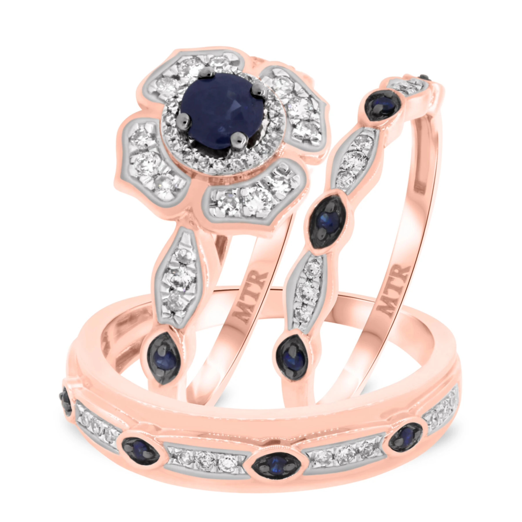 Farida 1 3/8 ct tw. Diamond Fancy Solitaire Trio Set - view 1