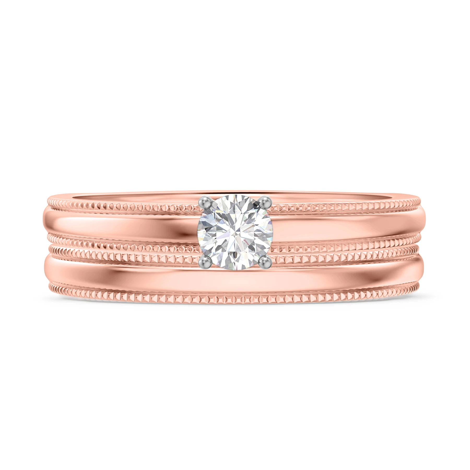 Katie 1/4 ct tw. Lab Grown Diamond Round Solitaire Bridal Set - view 1