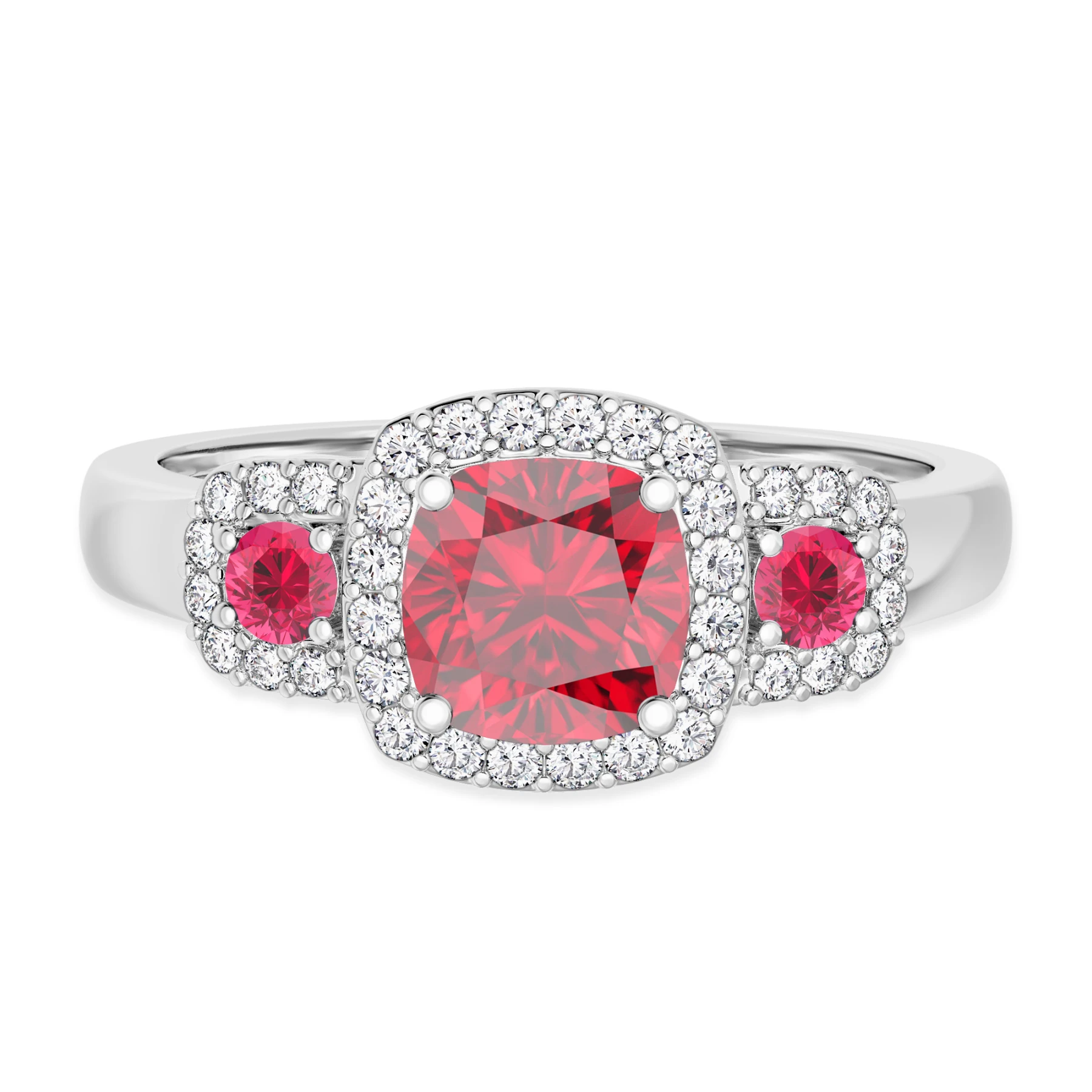 Kalina 1 1/2 Carat T.W. and diamond Engagement Ring Vermeil
