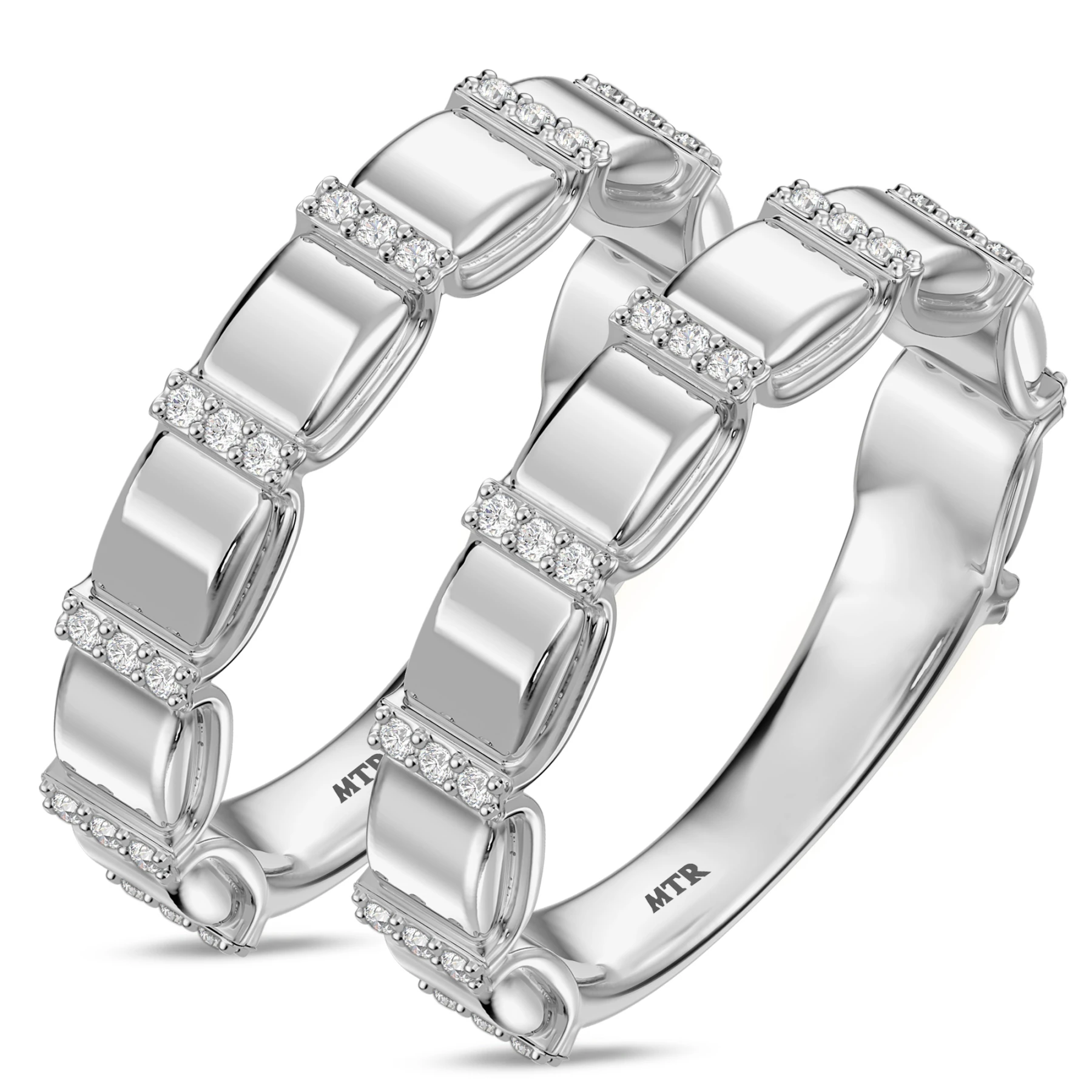 Avelina 1/3 ct tw. Lab Grown Diamond Same Sex Mens Band Set