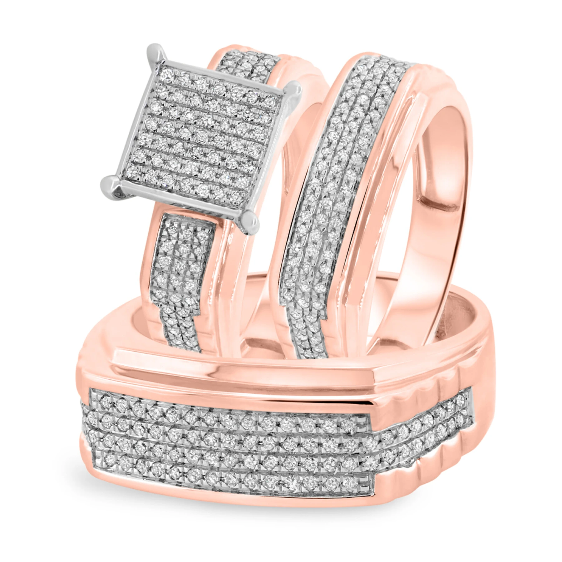 Winsome 2/3 ct tw. Princess Cluster Trio Set