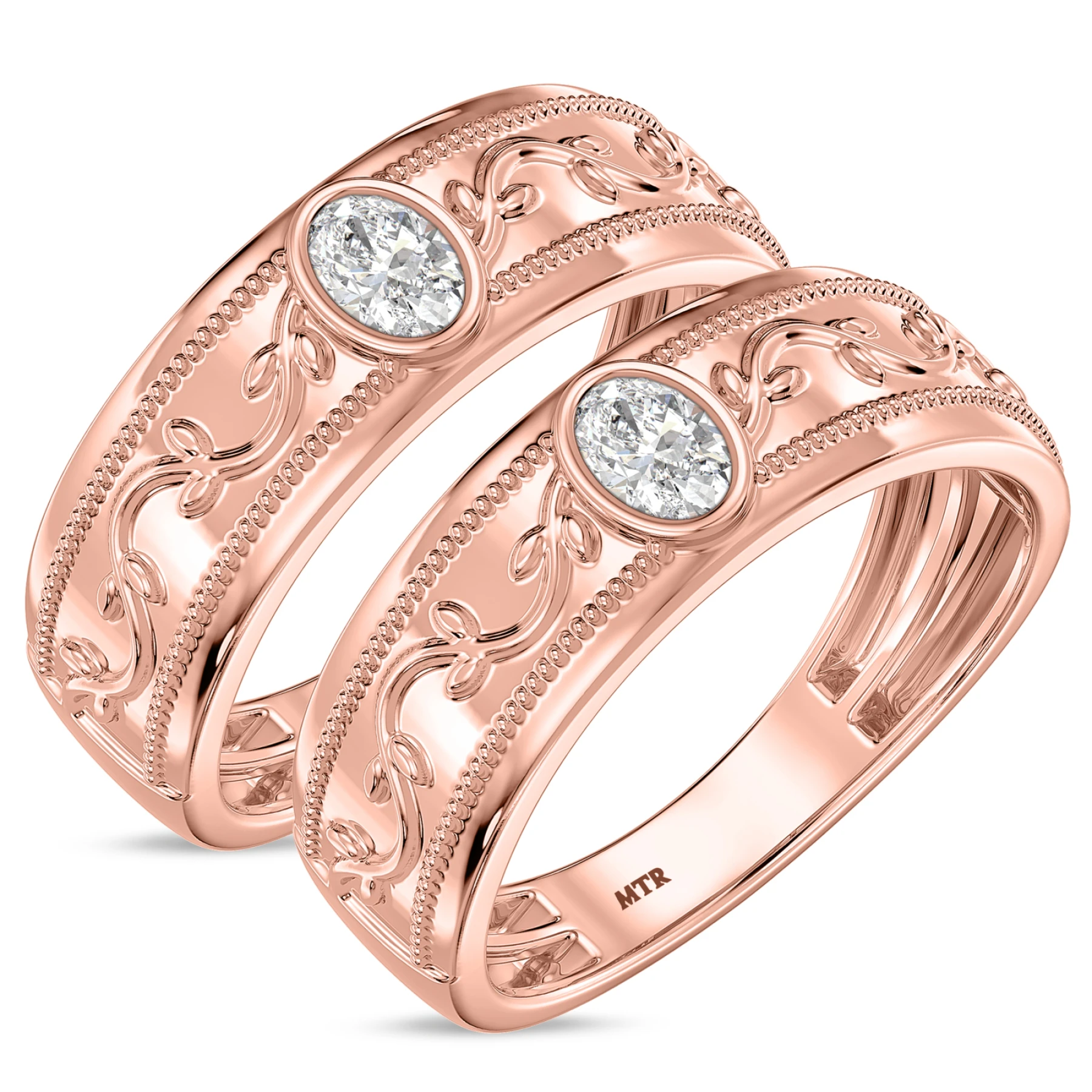 Zarza 5/8 ct tw. Lab Grown Diamond Same Sex Mens Band Set