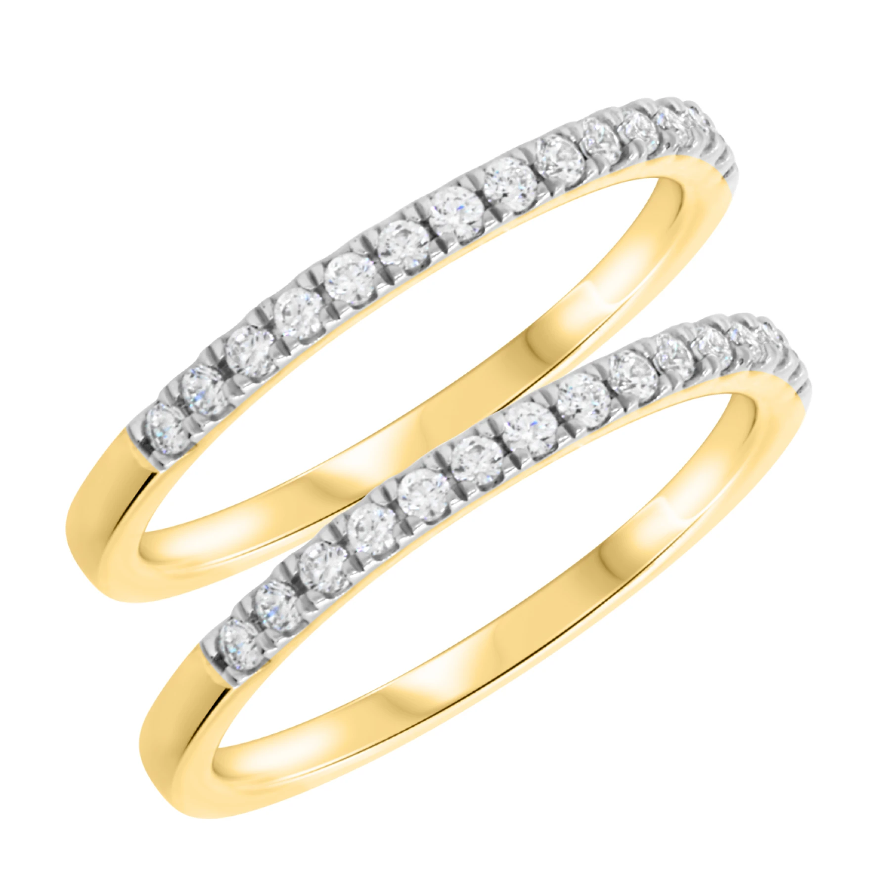Carson 3/8 ct tw. Lab Grown Diamond Same Sex Ladies Band Set - view 1