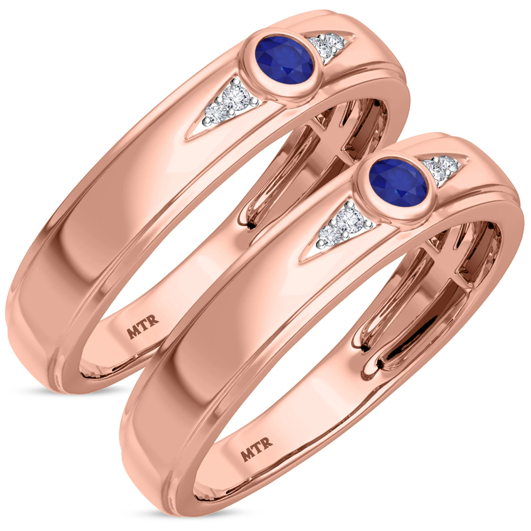 Clema 1/8 Carat T.W. and Diamond Matching Wedding Band Set