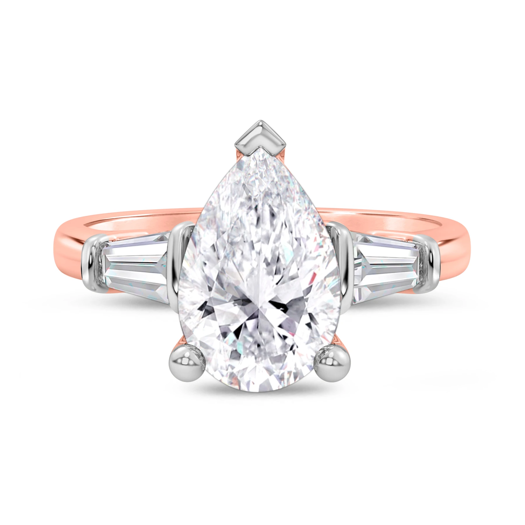 Canna 3 1/3 ct tw. Lab Grown Diamond Pear Solitaire Engagement Ring