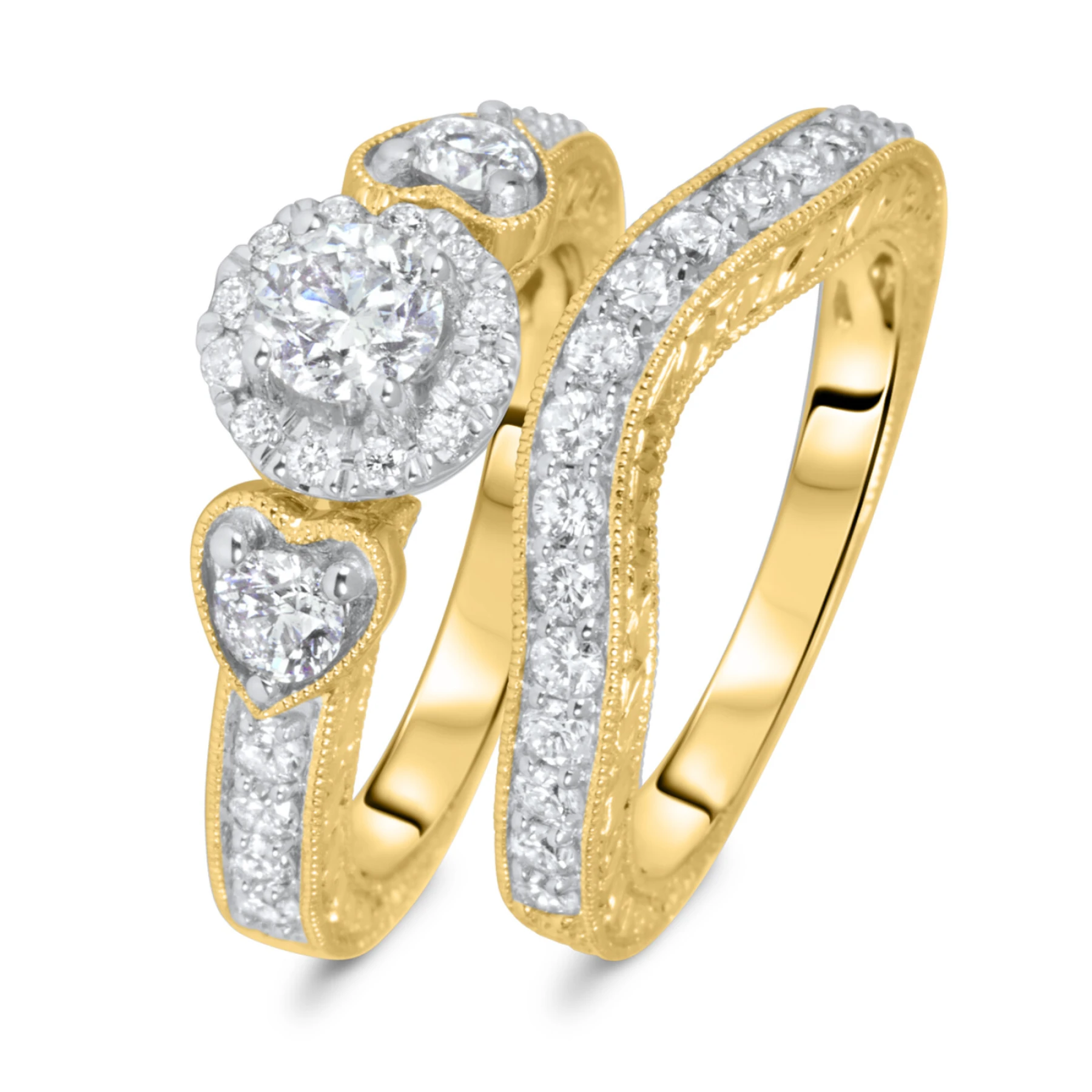 Everett 1 3/4 ct tw. Lab Grown Diamond Round Solitaire Bridal Set - view 1