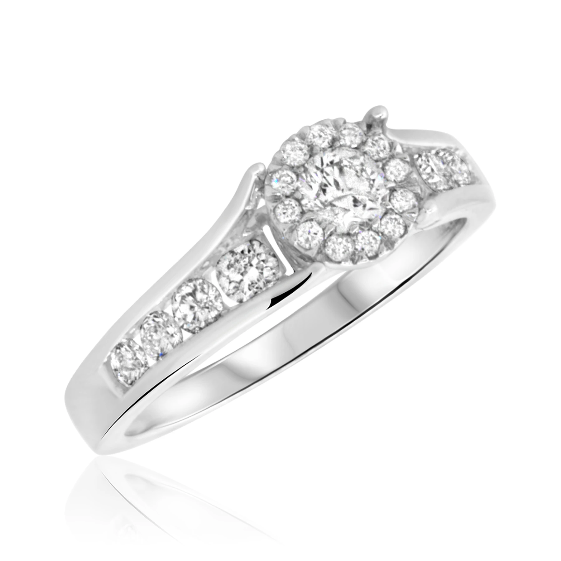 Bonny 3/4 ct tw. Diamond Round Cluster Engagement Ring - view 1