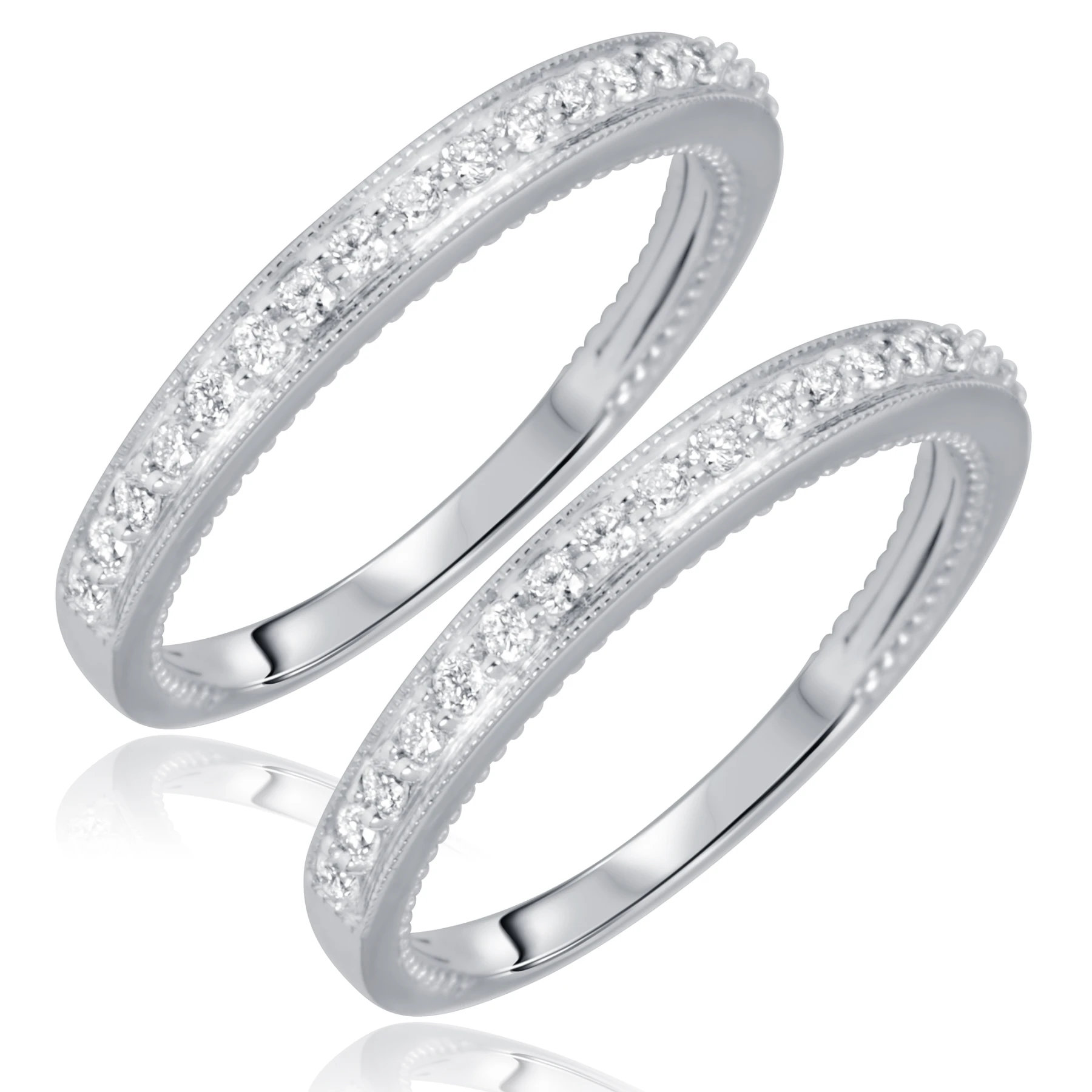 Colt 3/8 ct tw. Lab Grown Diamond Same Sex Ladies Band Set - view 1