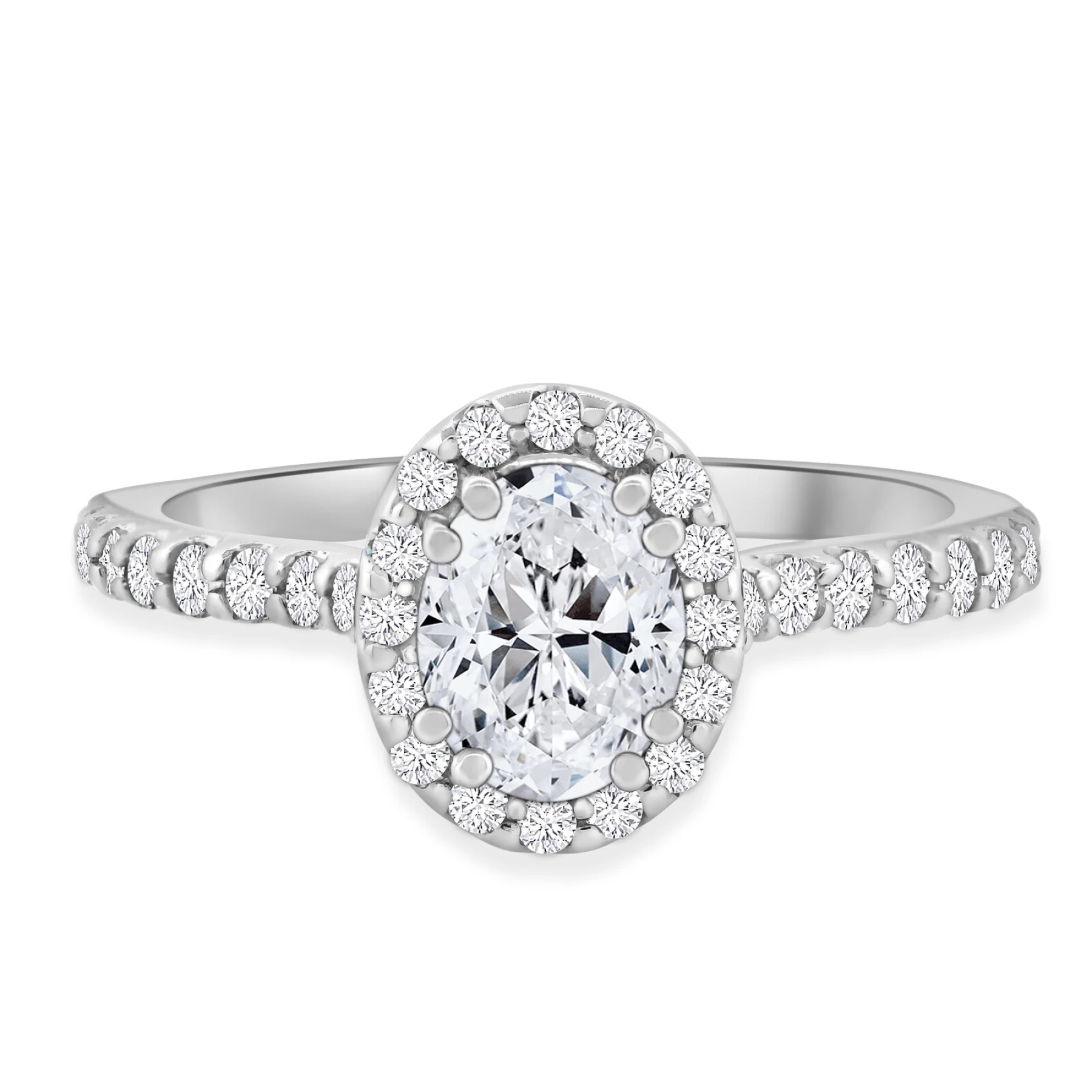 Soban 1 1/6 ct tw. Lab Grown Diamond Oval Solitaire Engagement Ring Vermeil