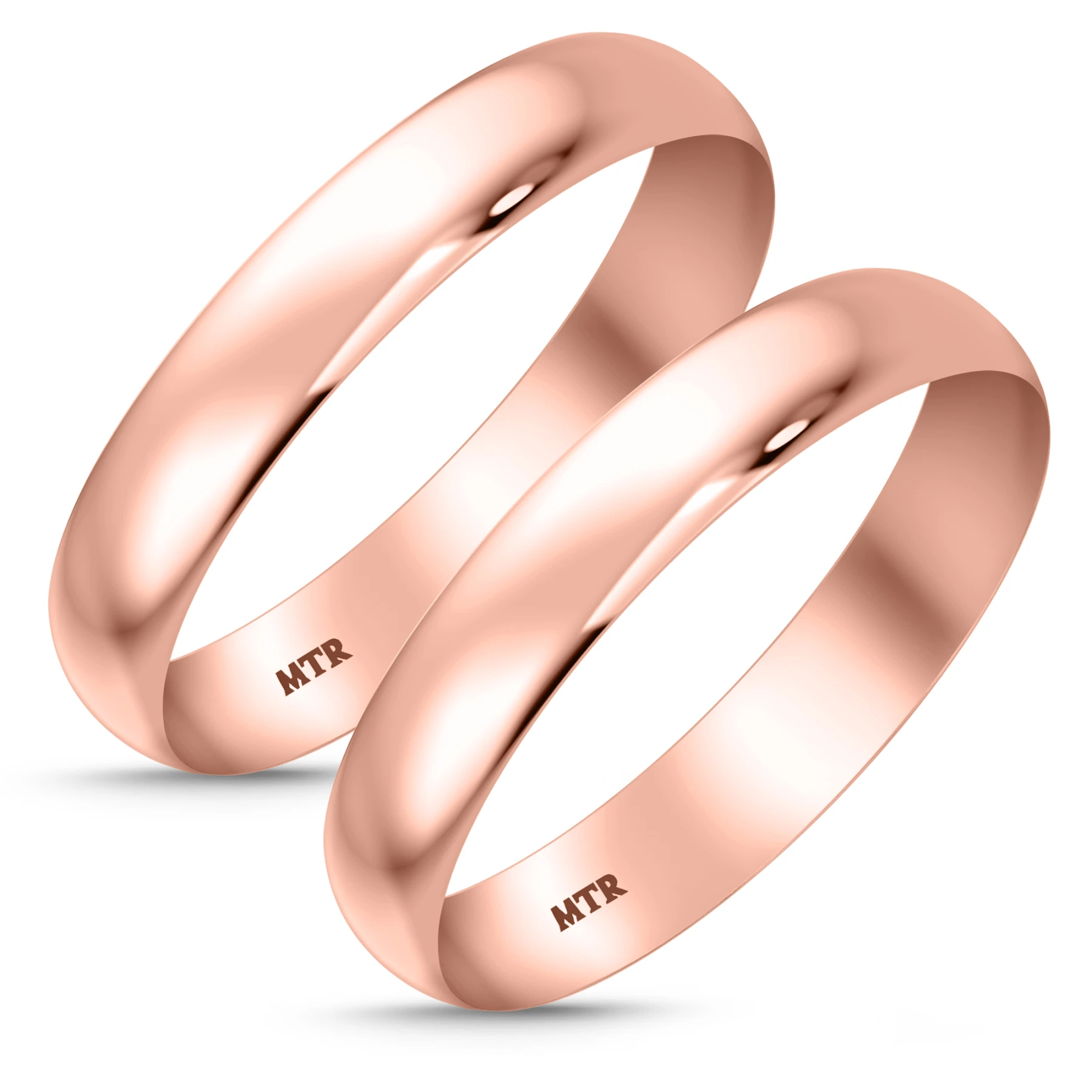 Hudson Comfort Fit-4mm Same Sex Mens Band Set