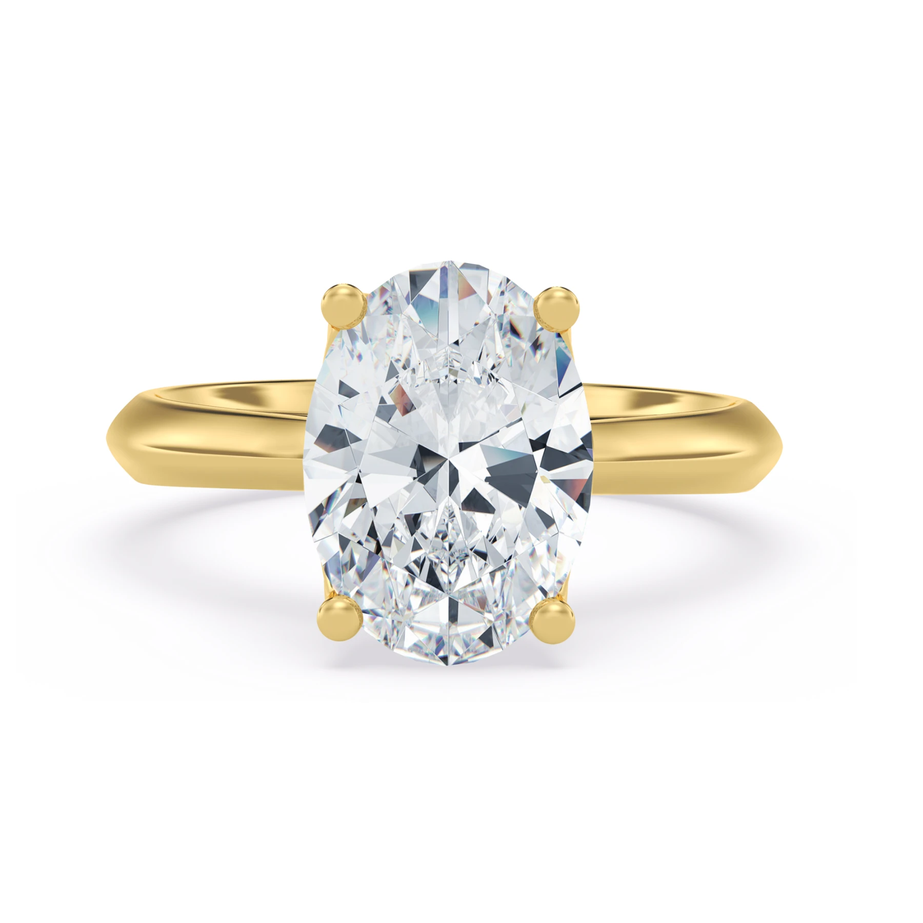 Jena 2 ct tw. Lab Grown Diamond Oval Solitaire Engagement Ring Vermeil