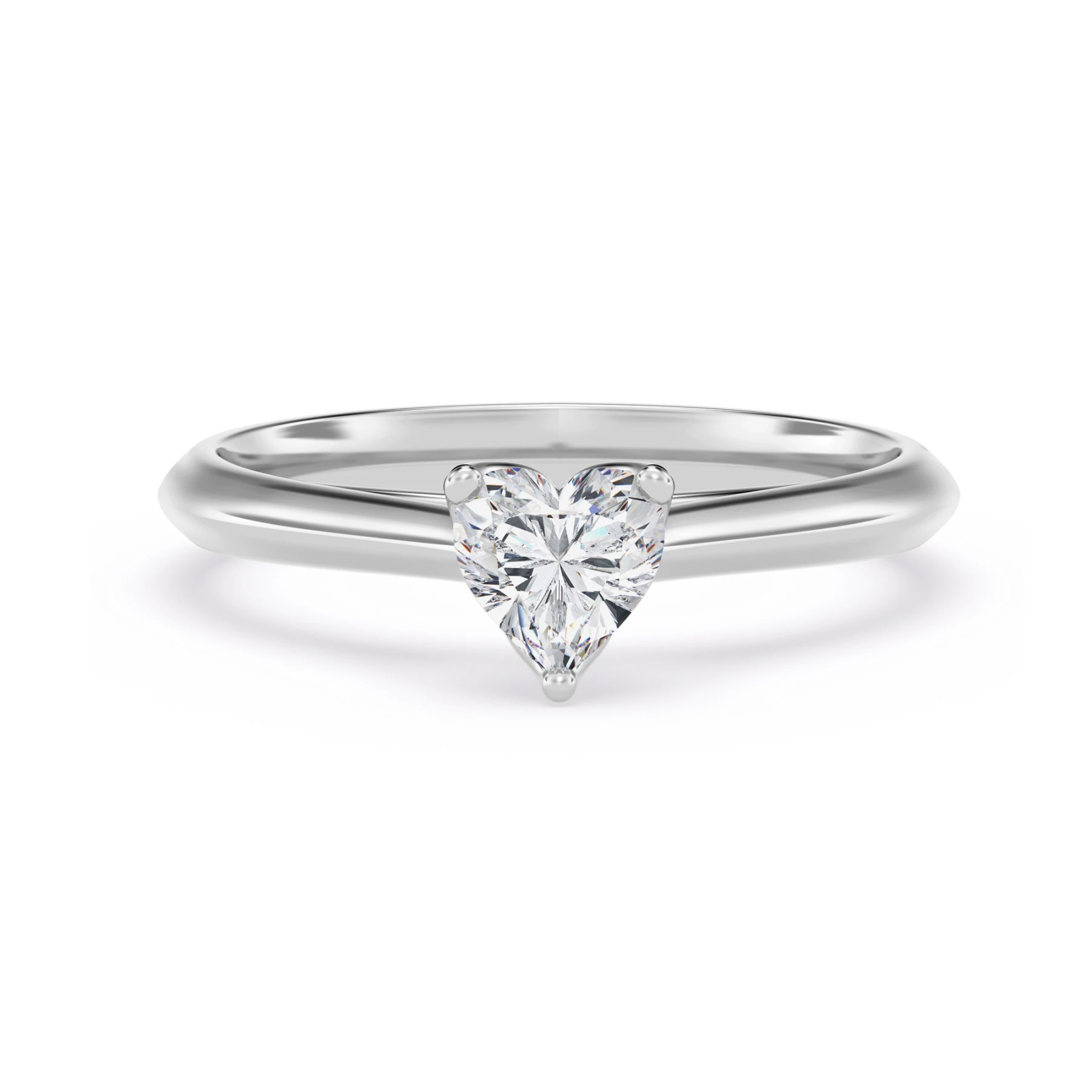 Jena 1/2 ct tw. Lab Grown Diamond Heart Solitaire Engagement Ring Vermeil