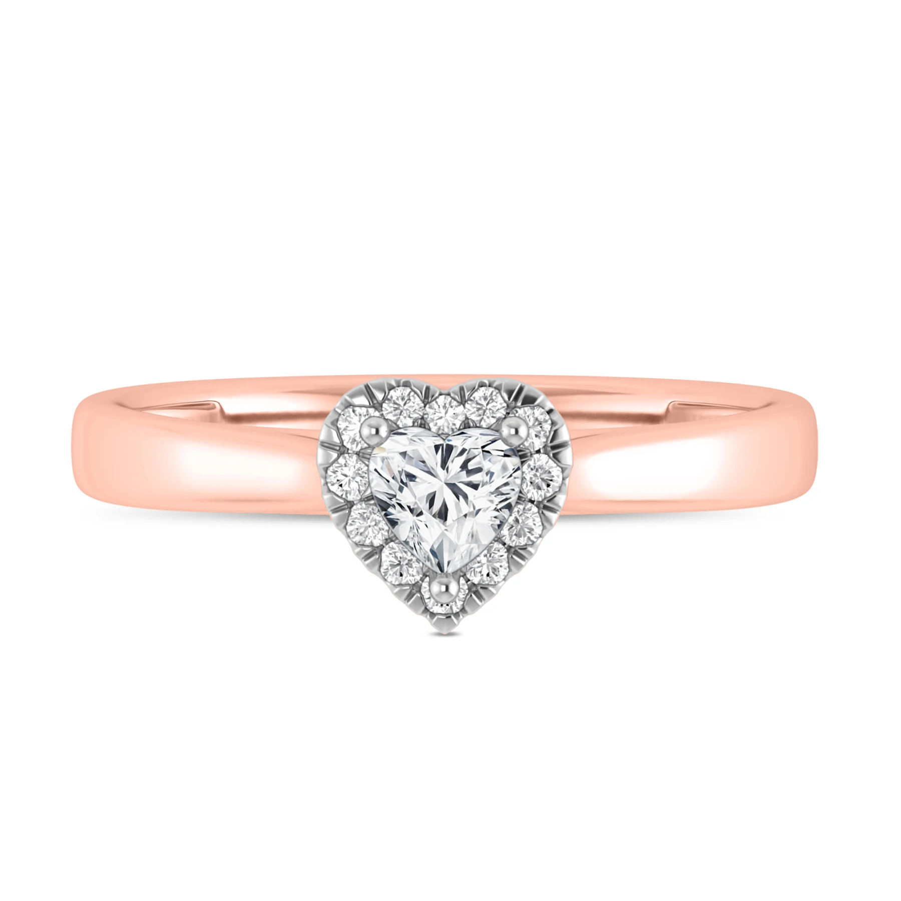 Heath 1/3 ct tw. Lab Grown Diamond Heart Solitaire Engagement Ring - view 1