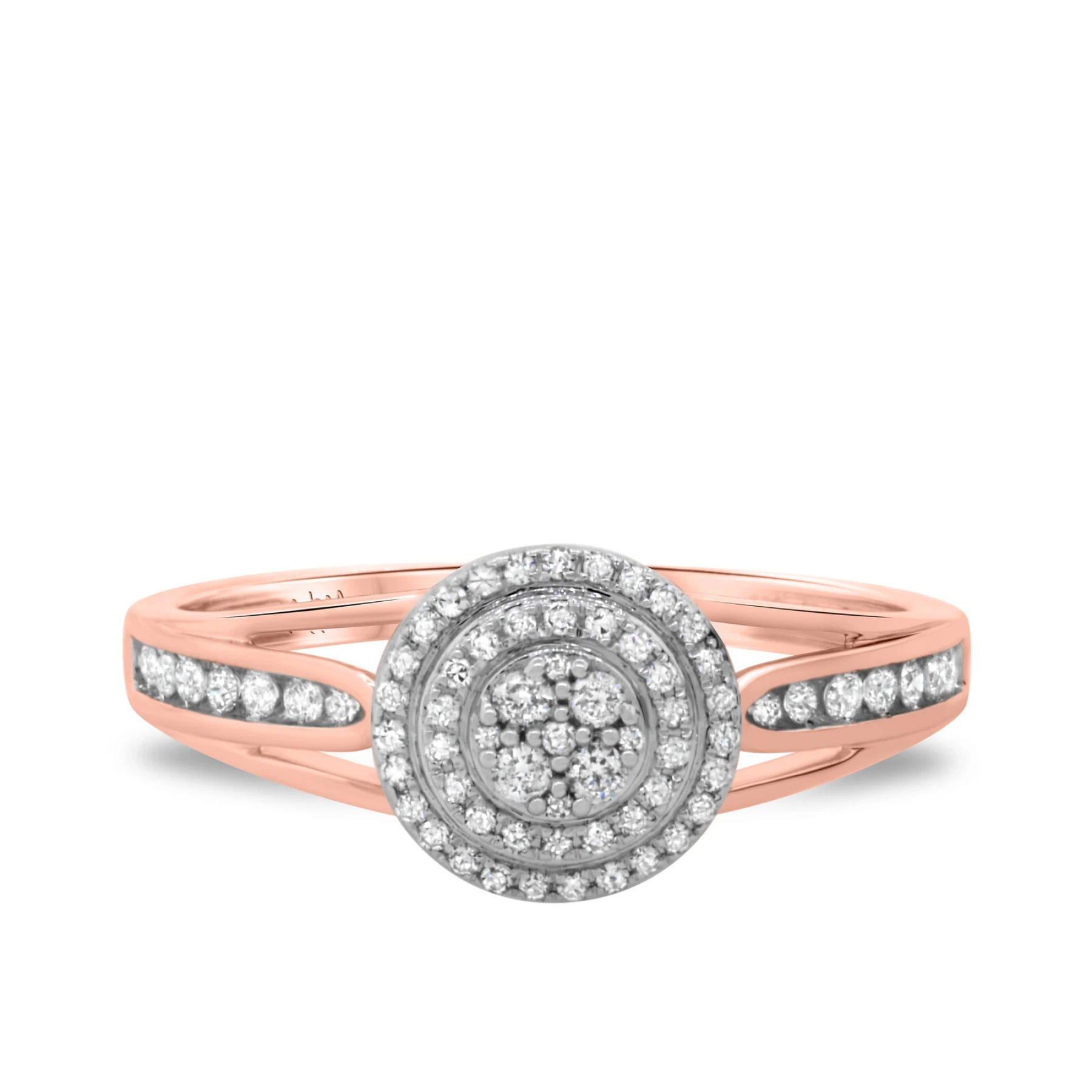 Sinead 3/8 ct tw. Diamond Round Cluster Engagement Ring - view 1