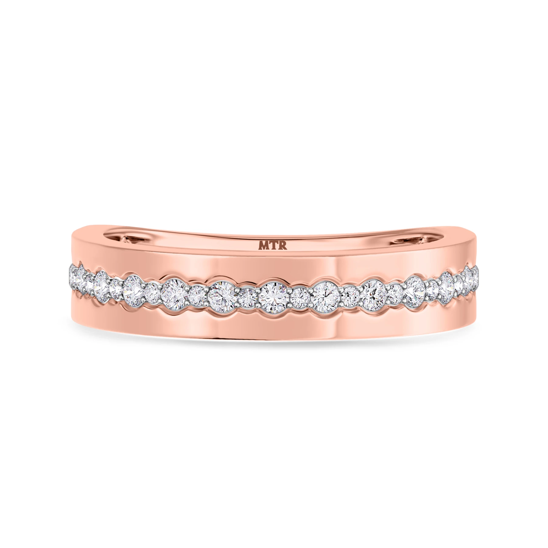 Hailee 1/2 ct tw. Diamond Mens Band 10K Rose Solid Gold - view 1