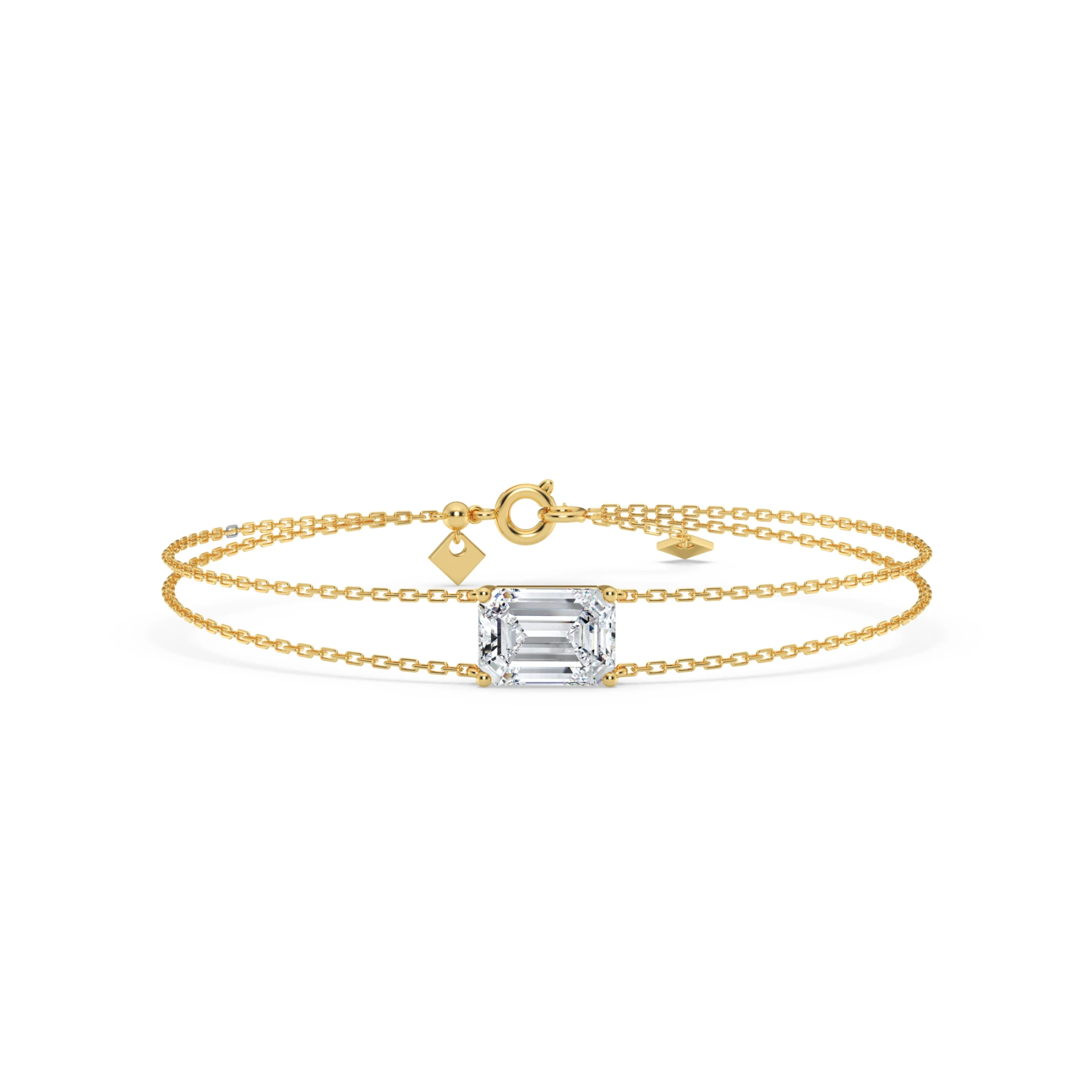 Lina 3 CT. T.W. Lab Grown Diamond Emerald Solitaire Bracelet