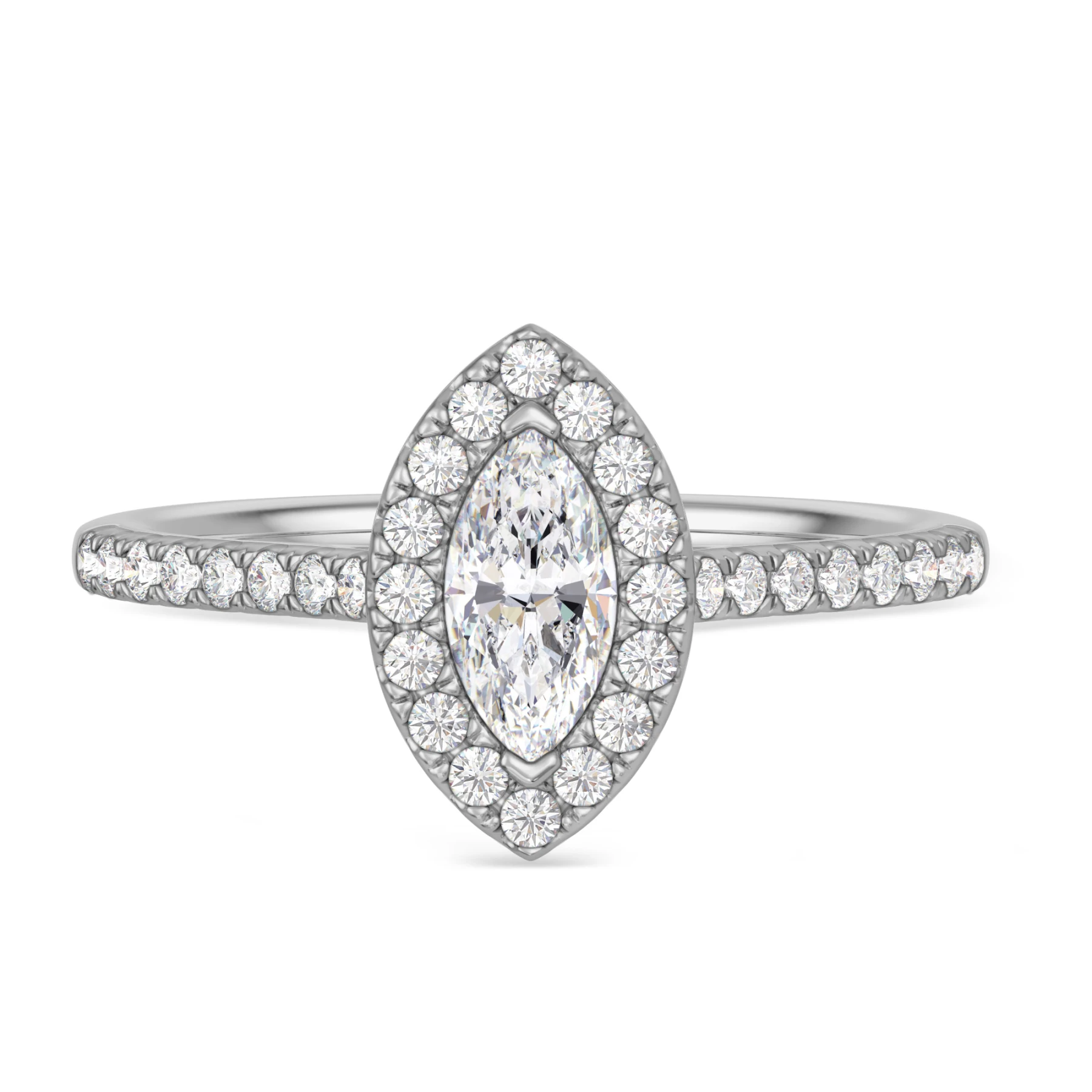 Adeola 3/4 ct tw. Lab Grown Diamond Marquise Solitaire Engagement Ring Vermeil