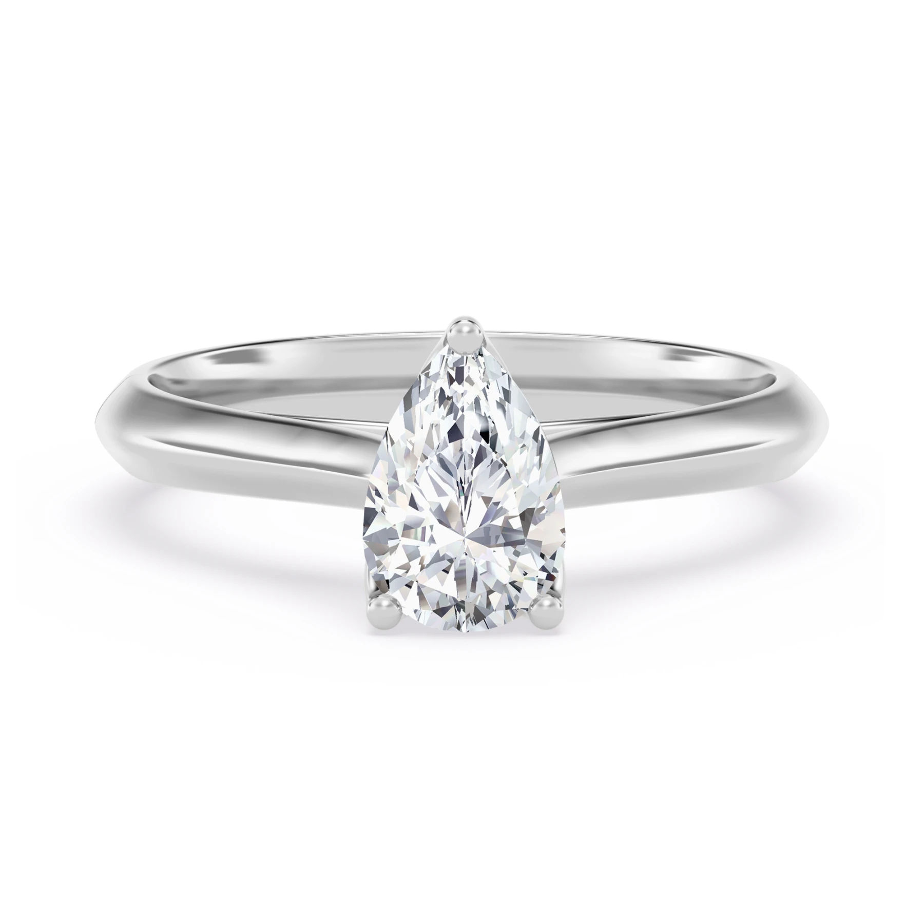 Jena 1 ct tw. Lab Grown Diamond Pear Solitaire Engagement Ring Vermeil