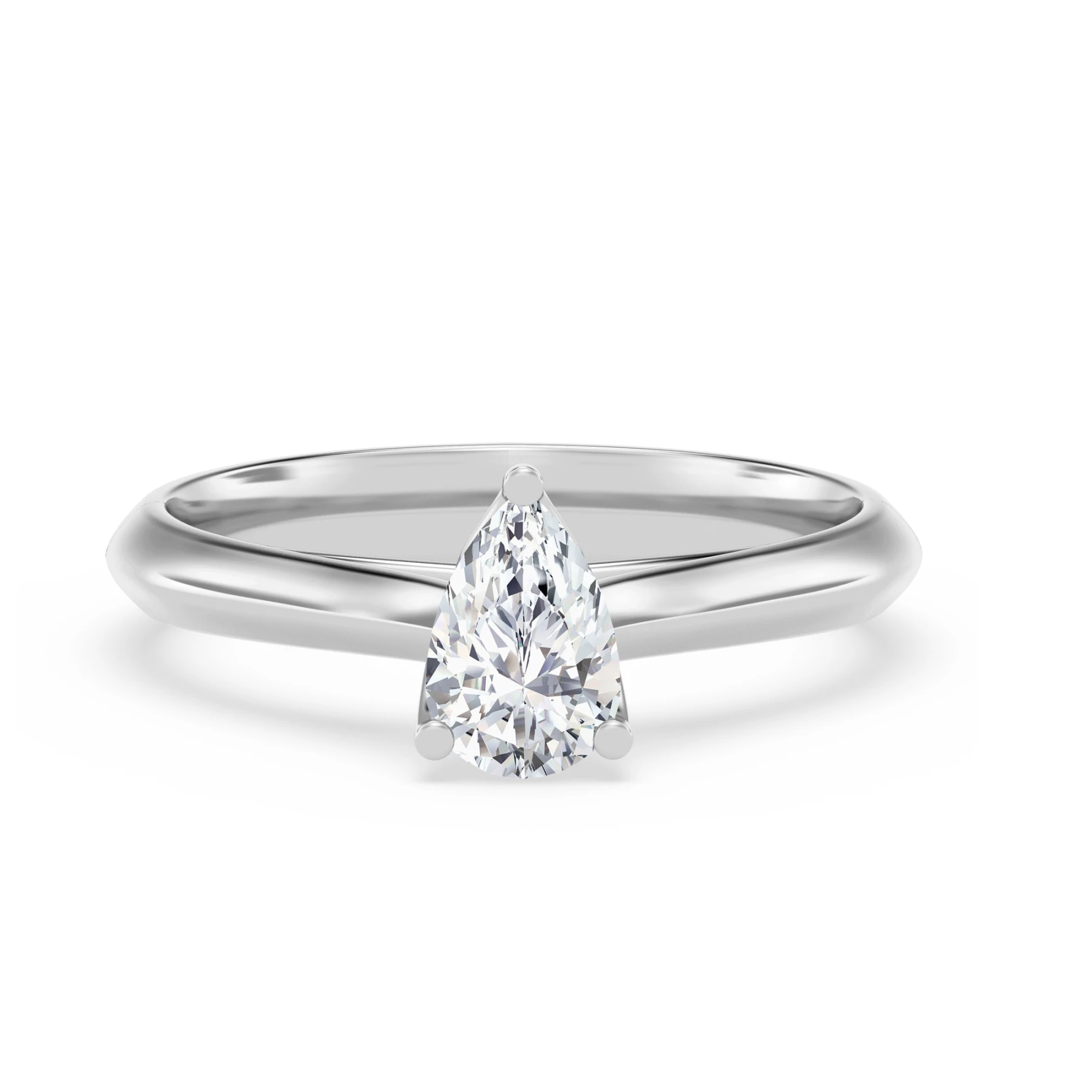 Jena 1/2 ct tw. Lab Grown Diamond Pear Solitaire Engagement Ring Vermeil