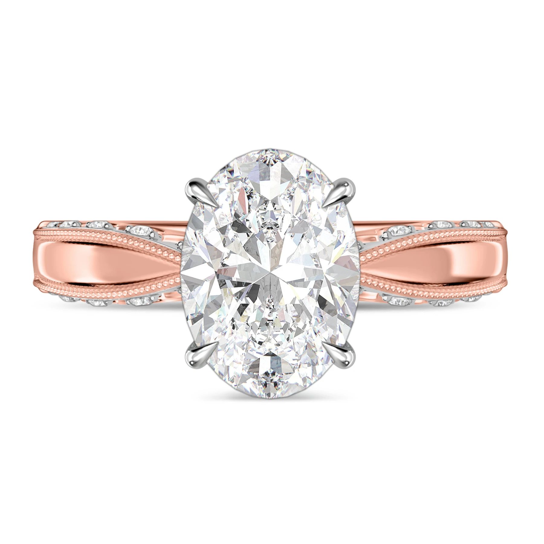 Palmona 3 1/7 ct tw. Lab Grown Diamond Oval Solitaire Engagement Ring