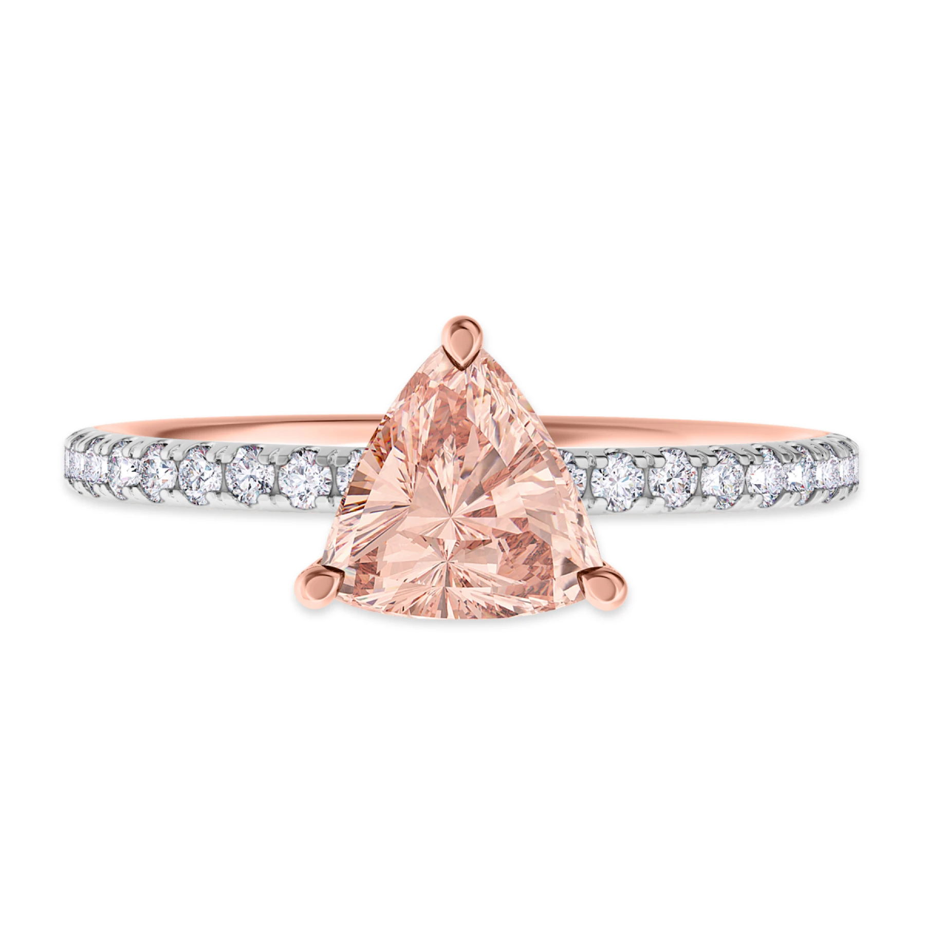 Bassey 1 Carat T.W. Morganite and diamond Engagement Ring - view 1