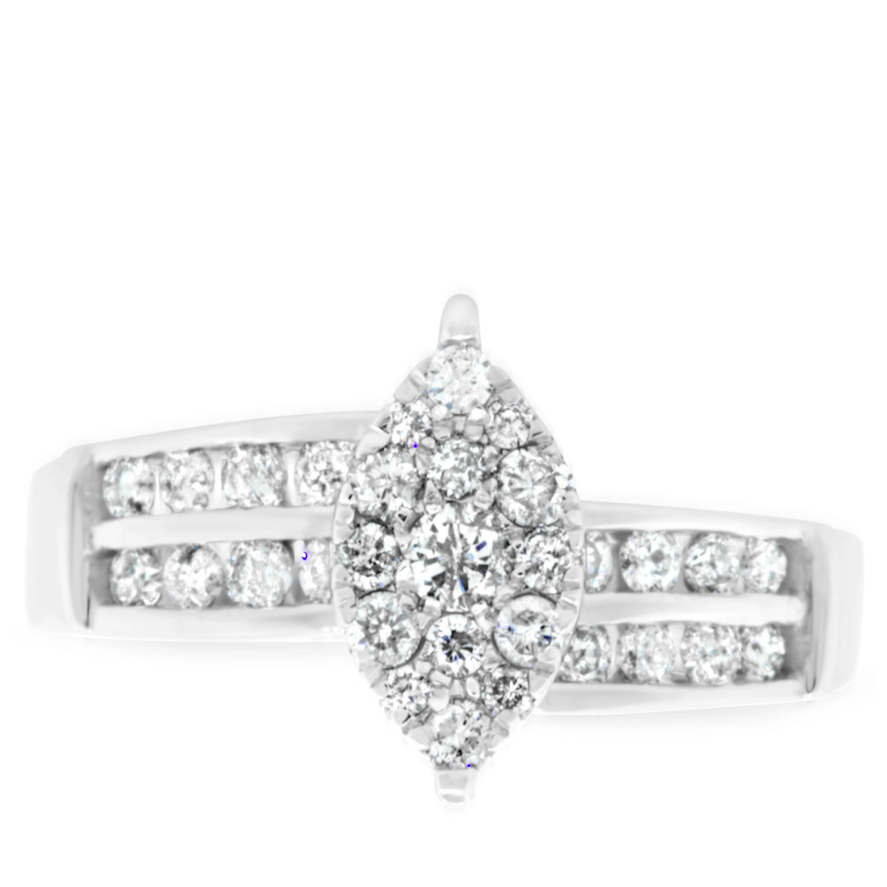 Marquis Nomadic 5/8 ct tw. Diamond Marquise Cluster Engagement Ring - view 1