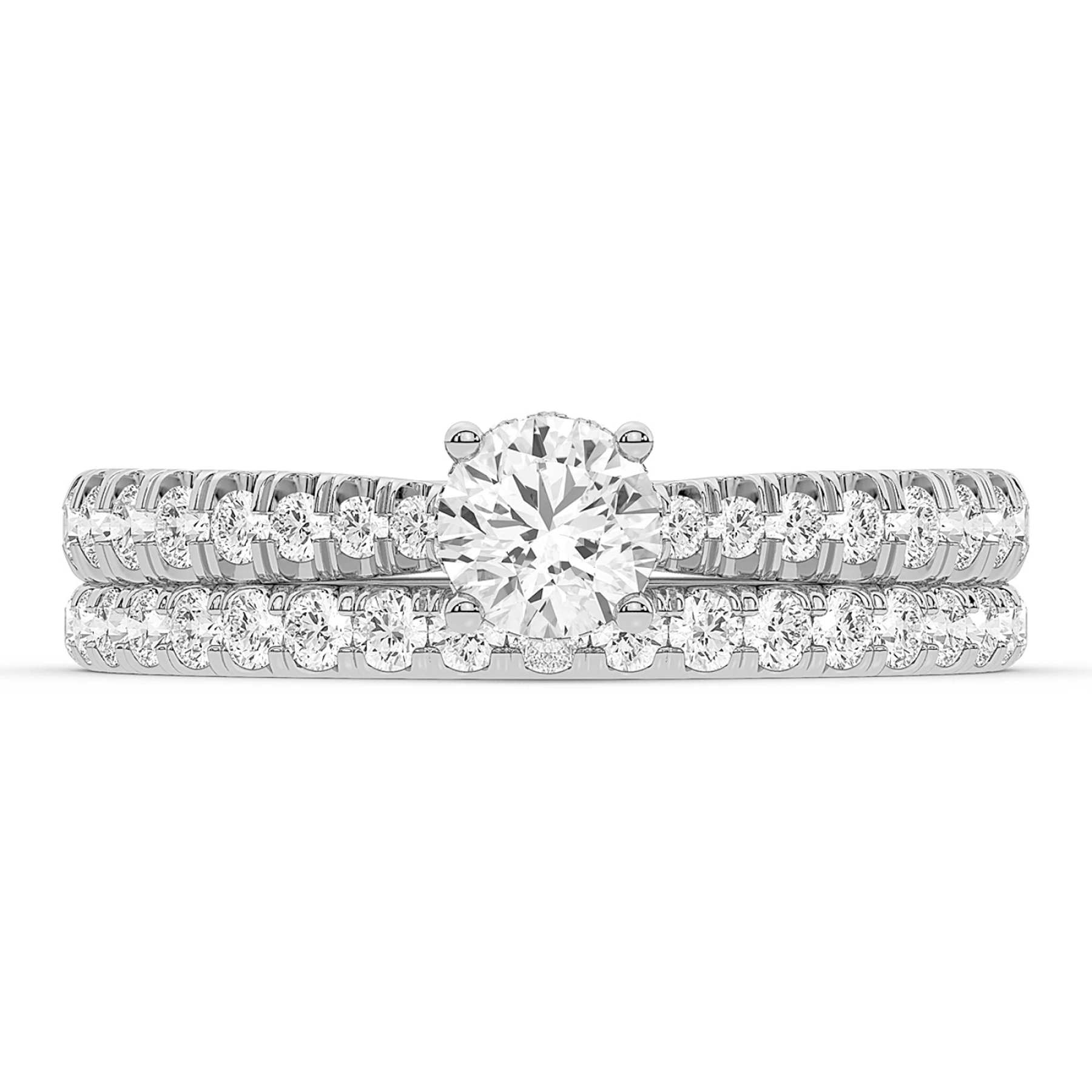 Nero 1 7/8 ct tw. Lab Grown Diamond Round Solitaire Bridal Set 950 - view 1