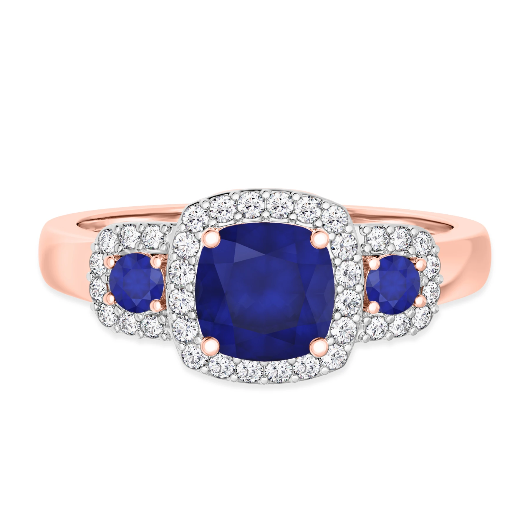 Kalina 1 1/2 CT. T.W. Sapphire and diamond Engagement Ring - view 1