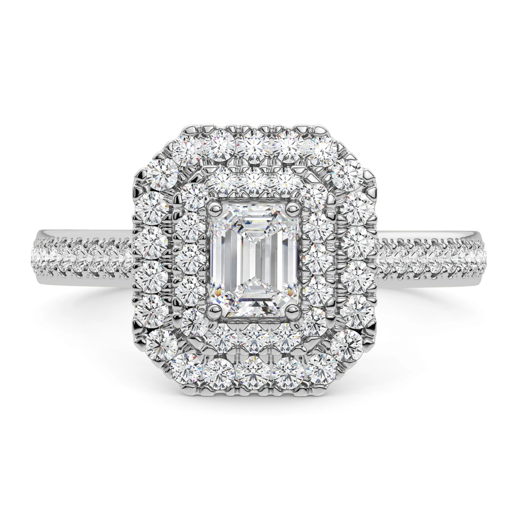 Nalda 1 1/2 ct tw. Diamond Emerald Solitaire Engagement Ring 950