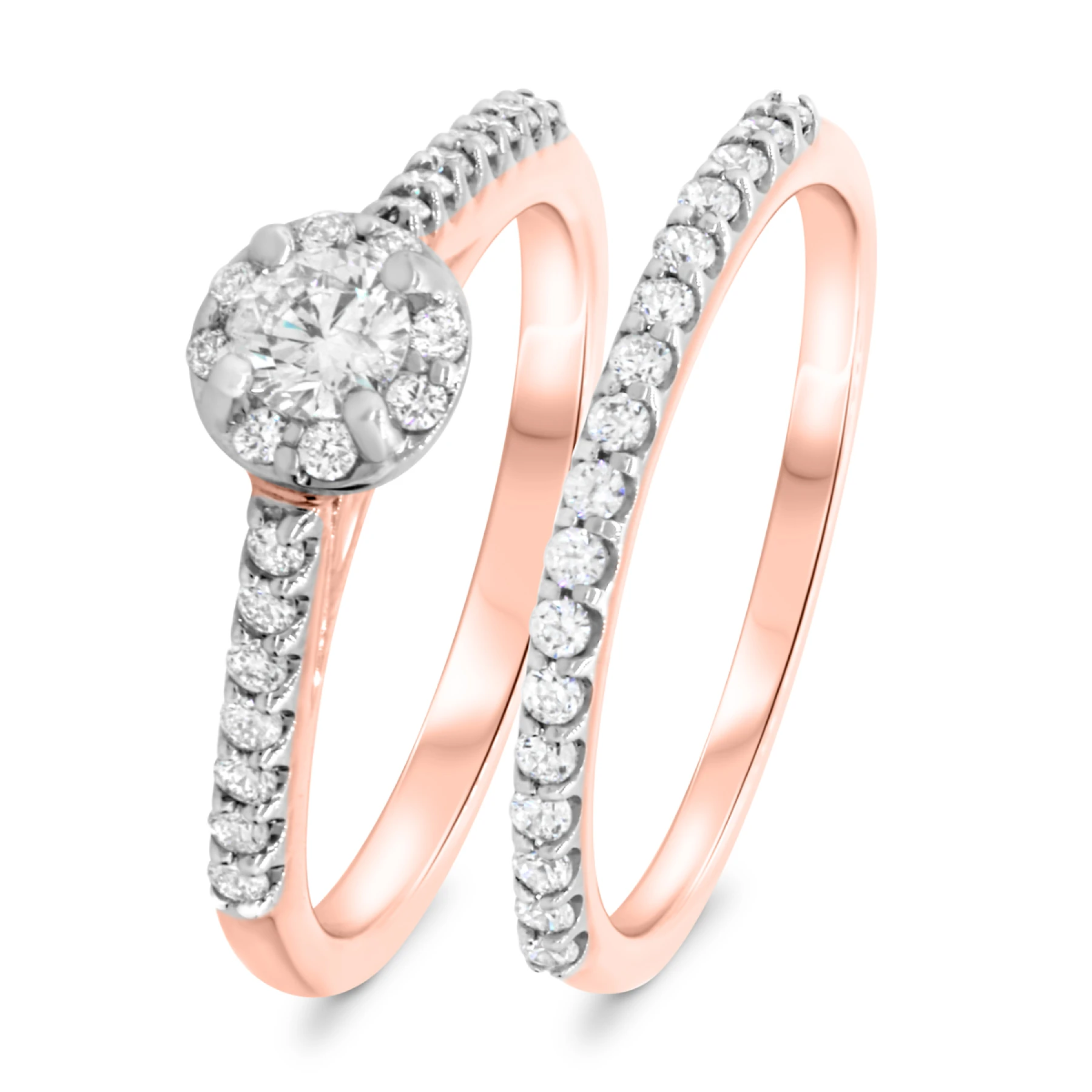 Farris 2/3 Carat T.W. Diamond Round Solitaire Bridal Set - view 1