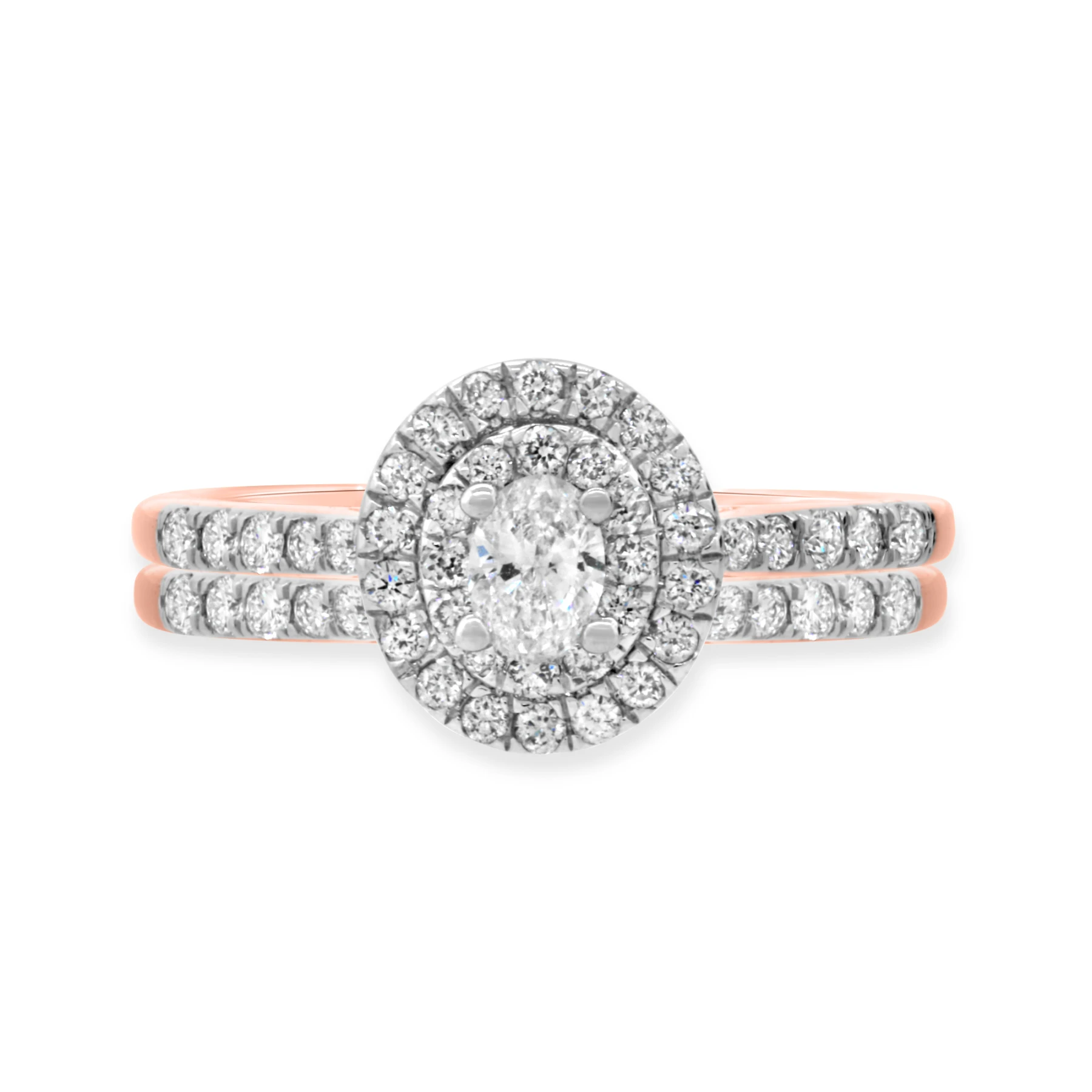 Dean 3/4 ct tw. Lab Grown Diamond Oval Solitaire Bridal Set - view 1