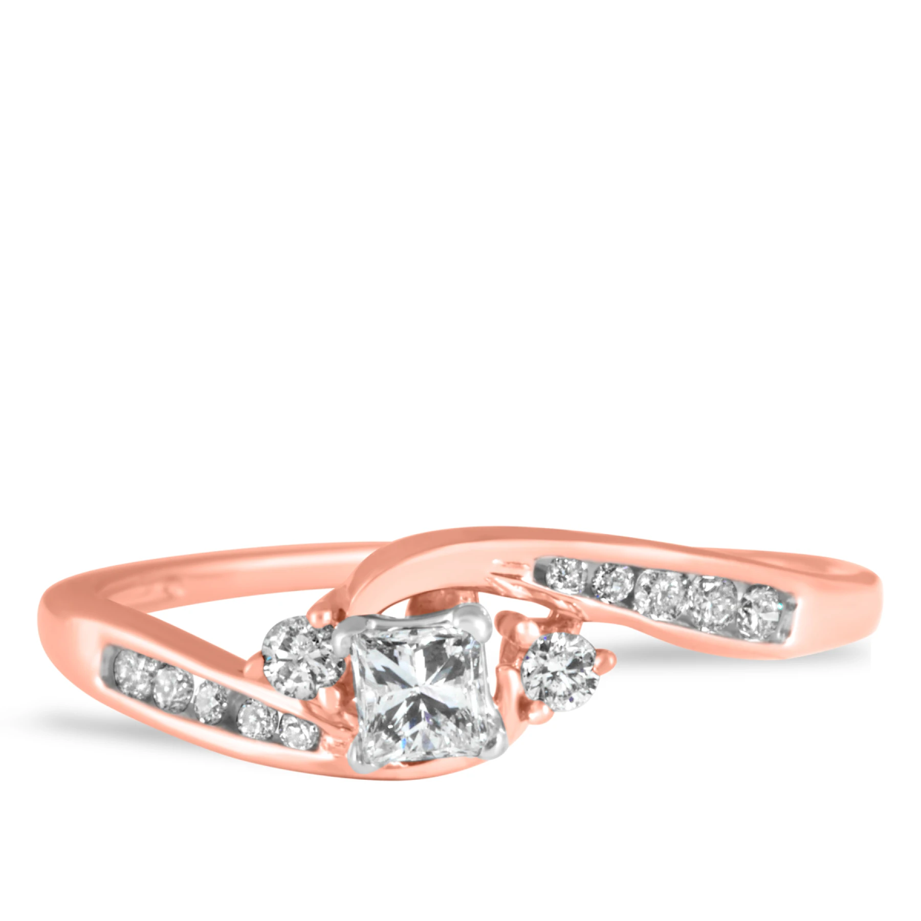 Serenity 1/3 ct tw. Diamond Princess Solitaire Engagement Ring - view 1