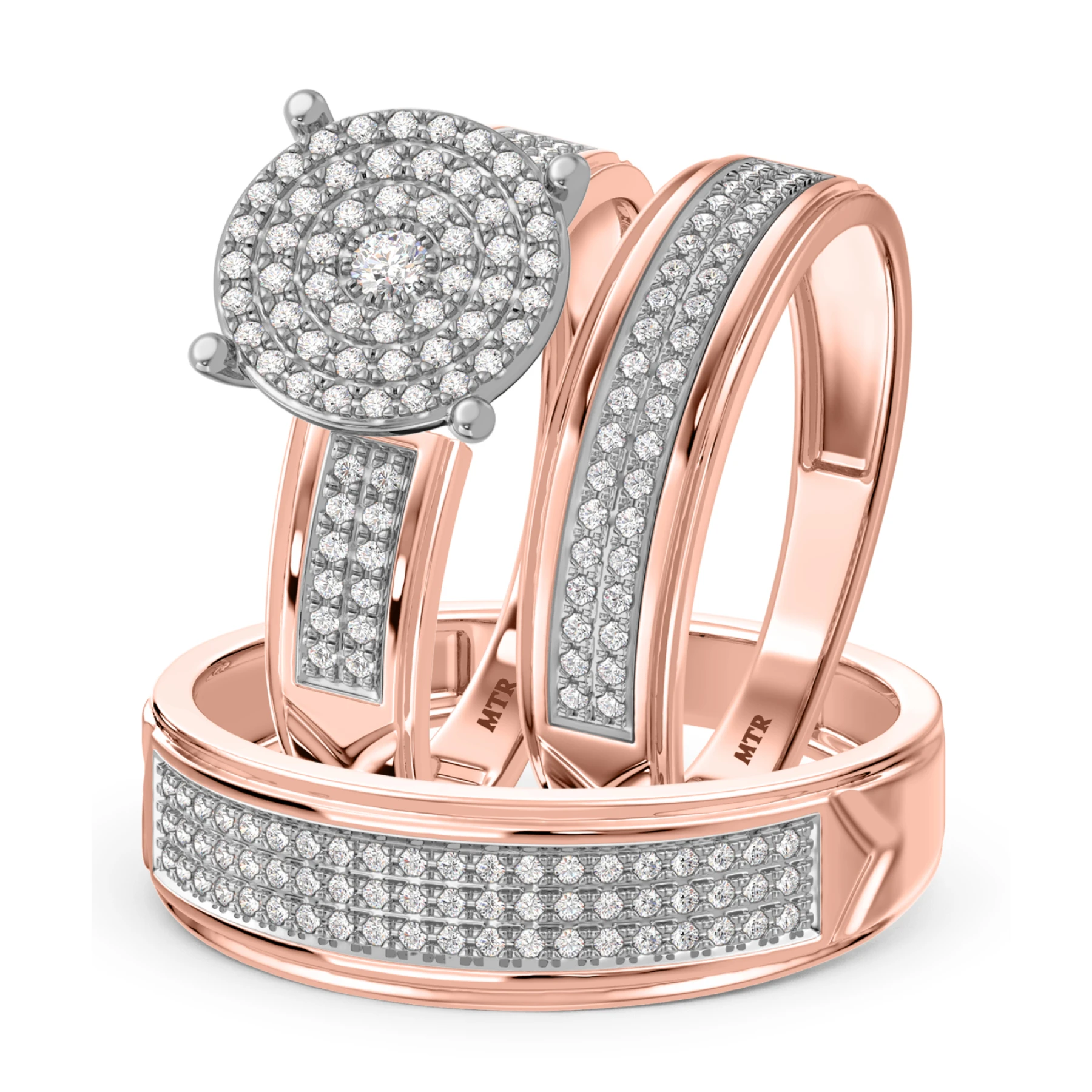 Gracie 5/8 ct tw. Round Cluster Trio Set