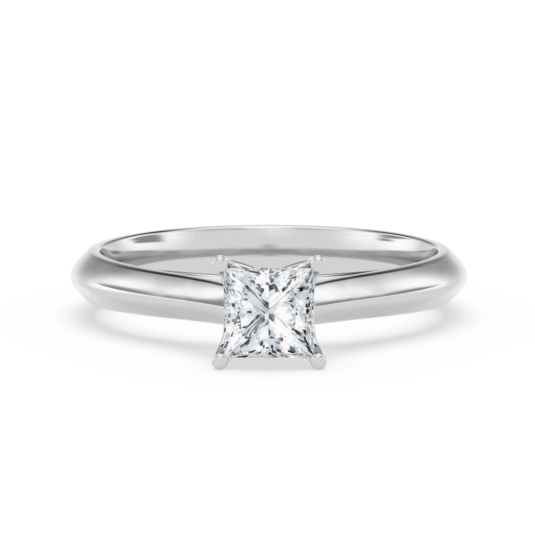 Jena 1/2 ct tw. Lab Grown Diamond Princess Solitaire Engagement Ring Vermeil