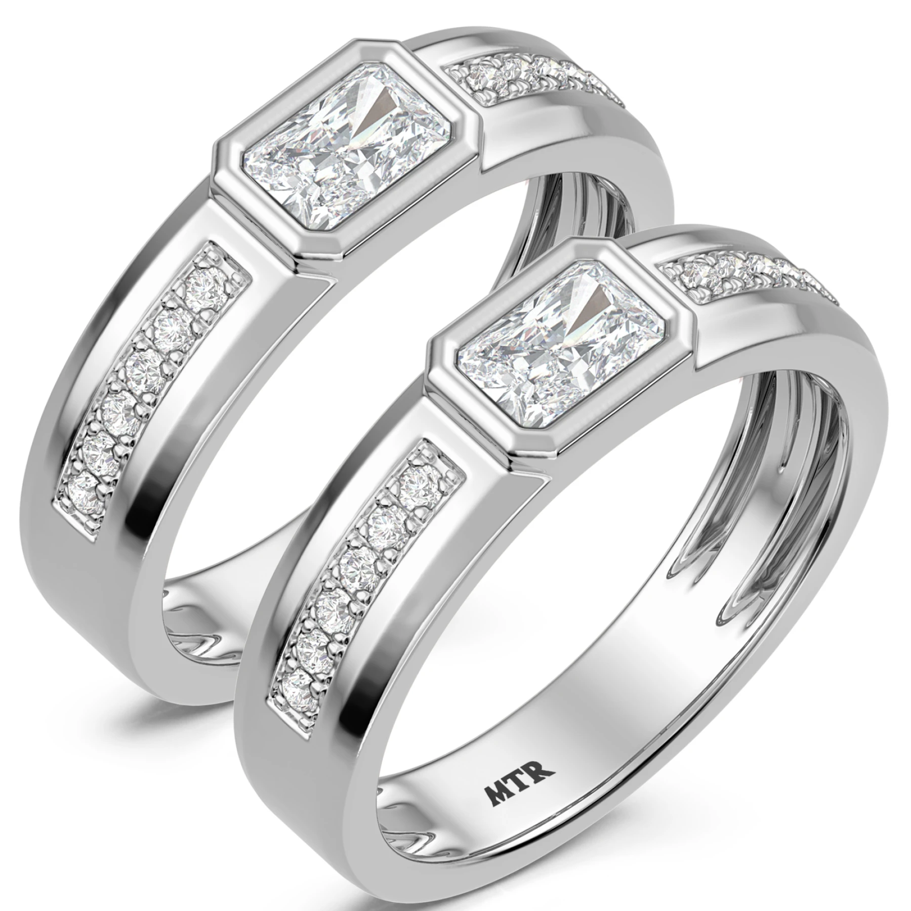 Renata 1 1/3 ct tw. Lab Grown Diamond Same Sex Mens Band Set