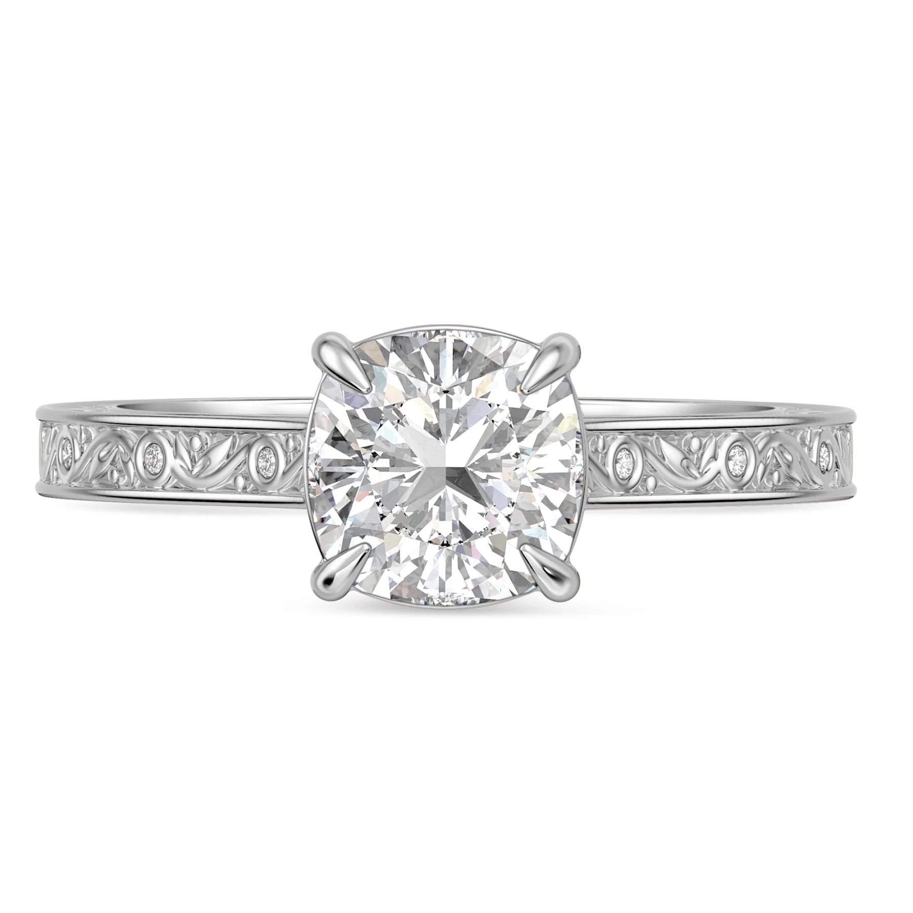 Zarina 2 1/8 ct tw. Lab Grown Diamond Cushion Solitaire Engagement Ring