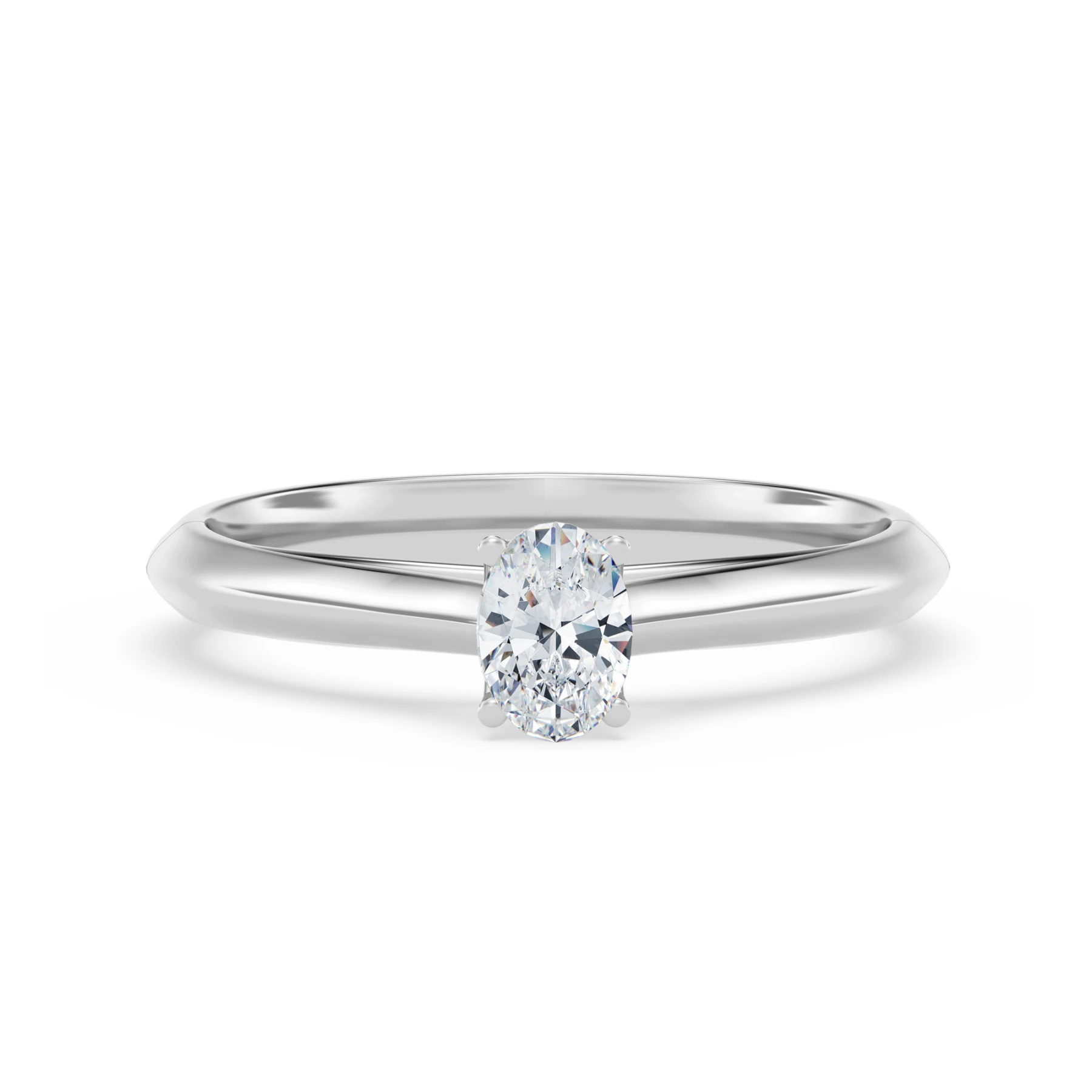Jena 1/4 ct tw. Lab Grown Diamond Oval Solitaire Engagement Ring Vermeil