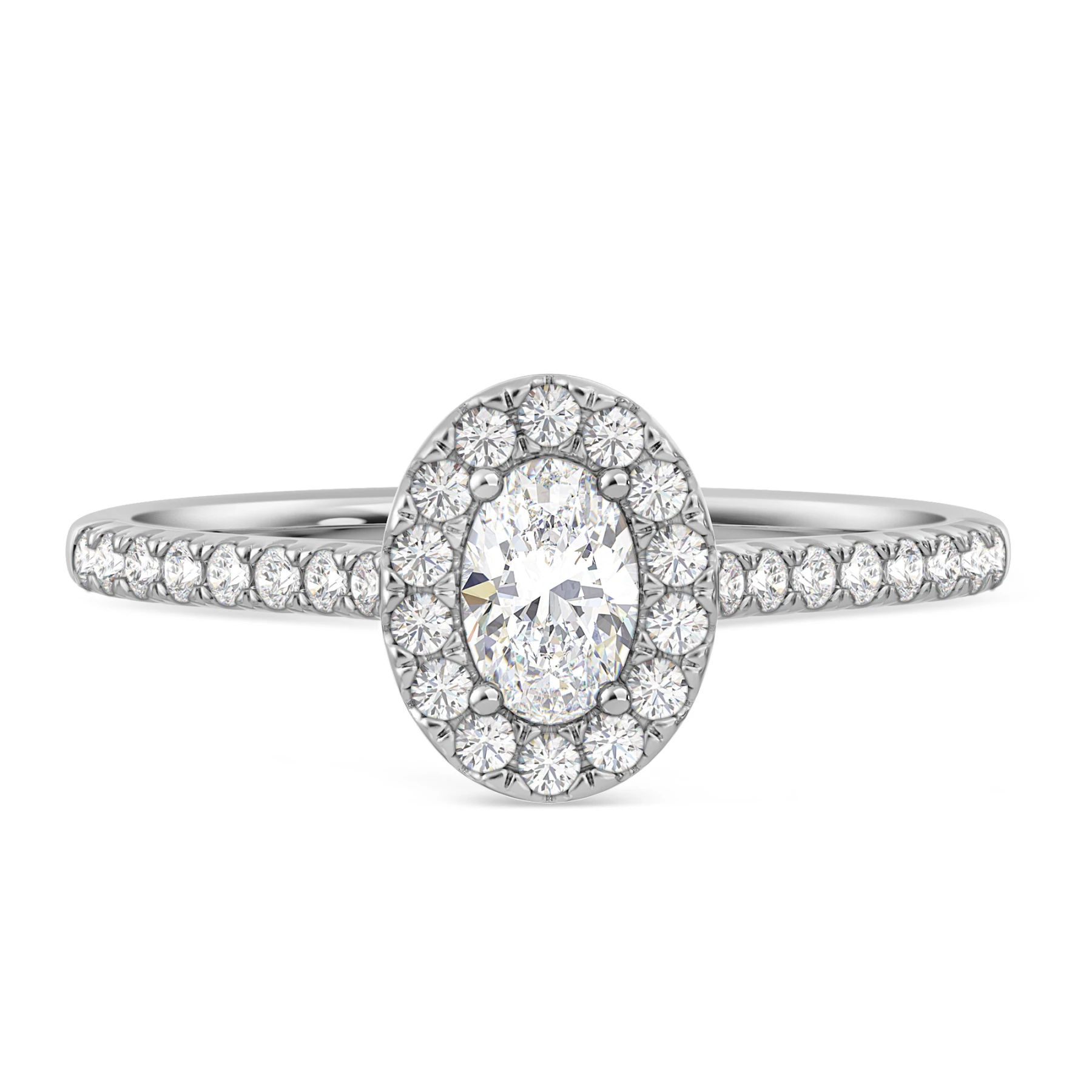 Adeola 3/4 ct tw. Lab Grown Diamond Oval Solitaire Engagement Ring Vermeil