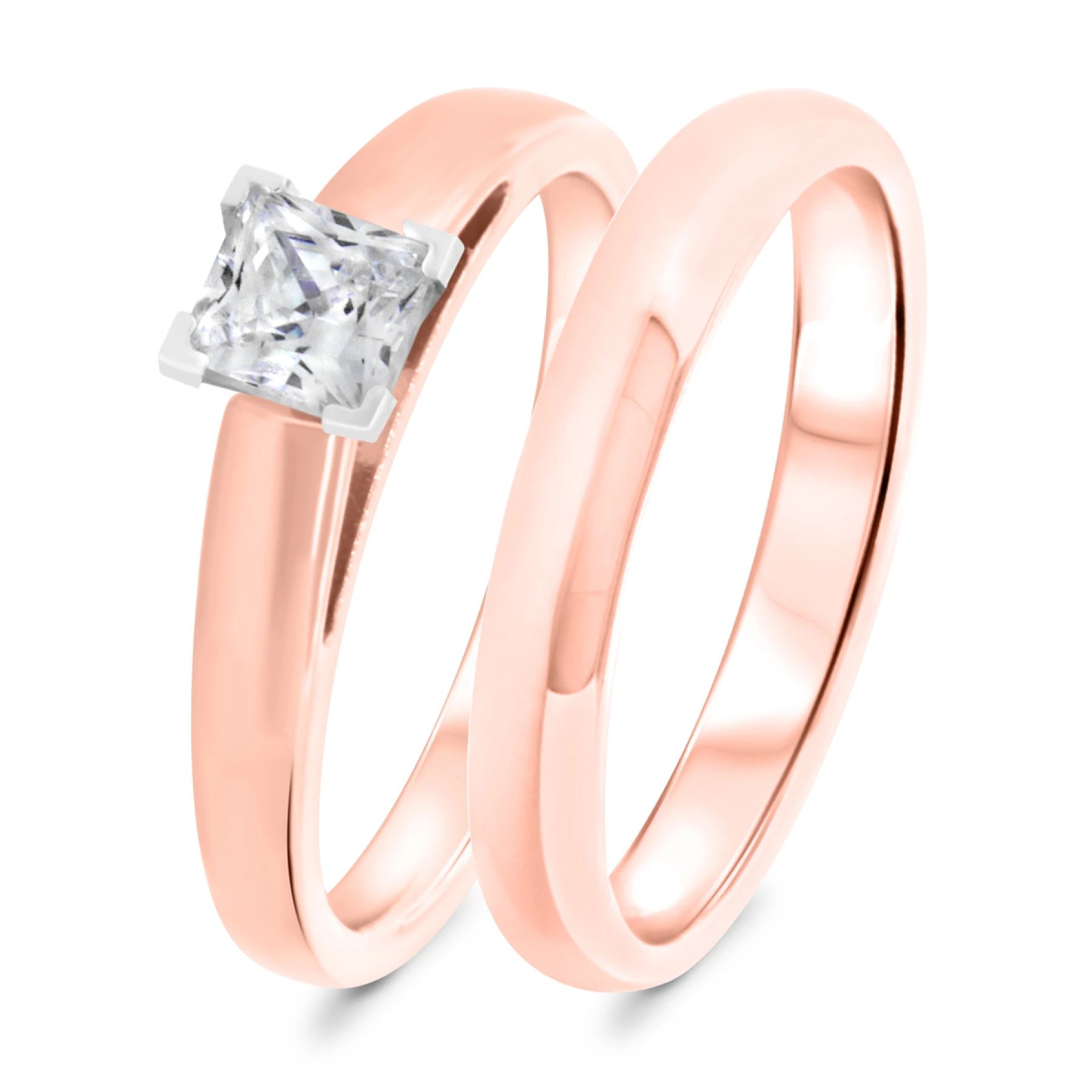 Jandi 3/4 ct tw. Lab Grown Diamond Princess Solitaire Bridal Set - view 1