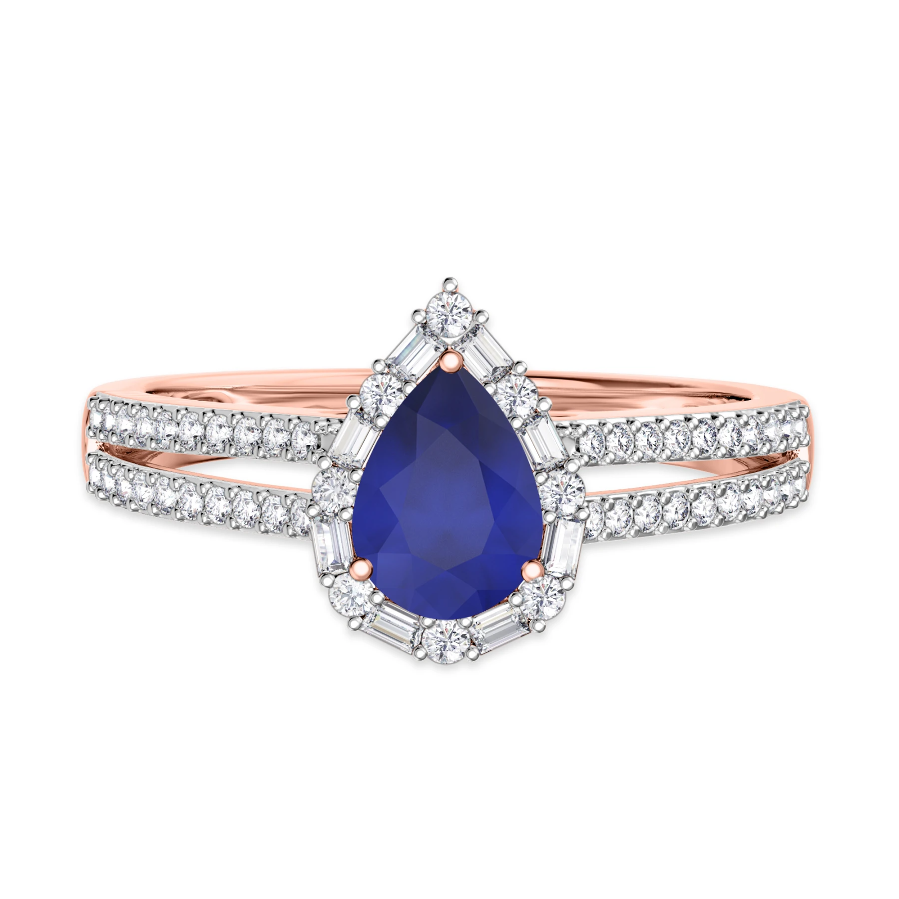 Lita 1 1/10 Carat T.W. Sapphire and diamond Engagement Ring - view 1