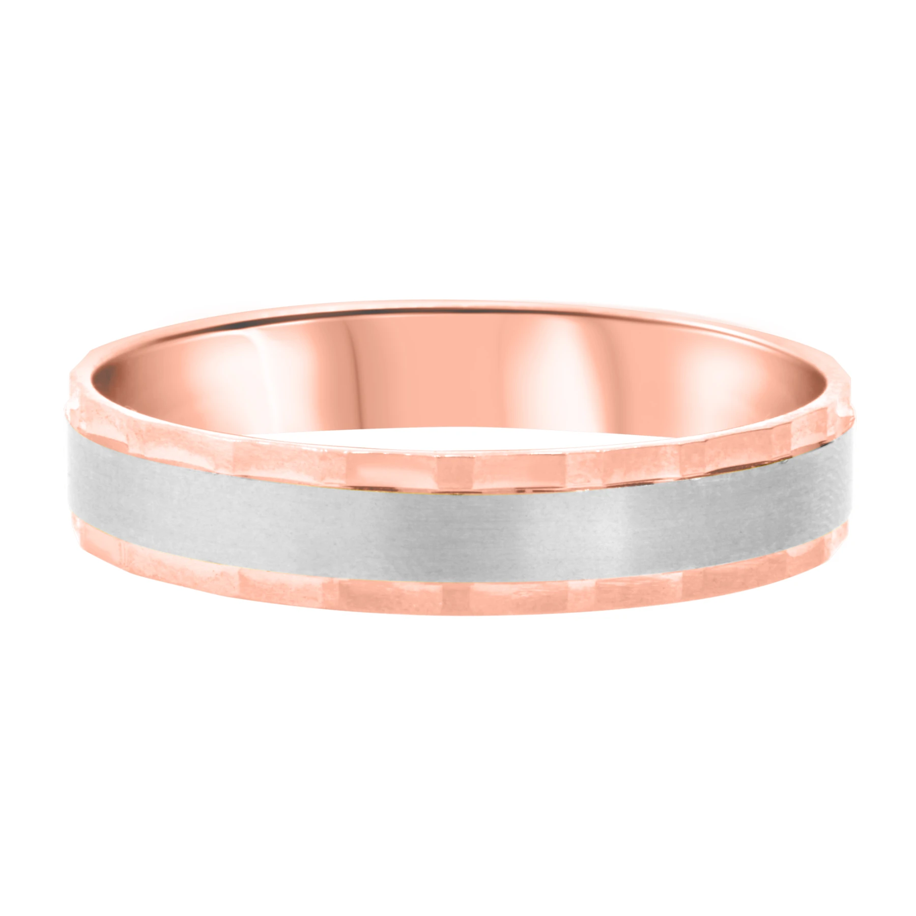 Jaiden Traditional Mens Wedding Band 14K Rose Gold. - view 1